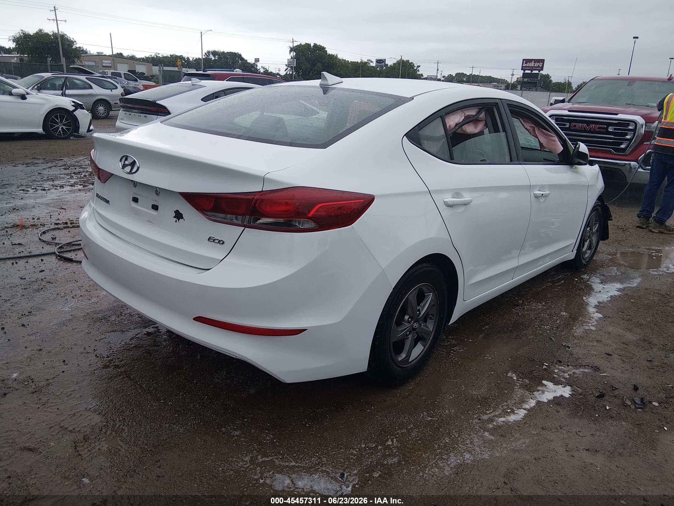 2017 Hyundai Elantra Eco White vin: 5NPD94LA9HH075507