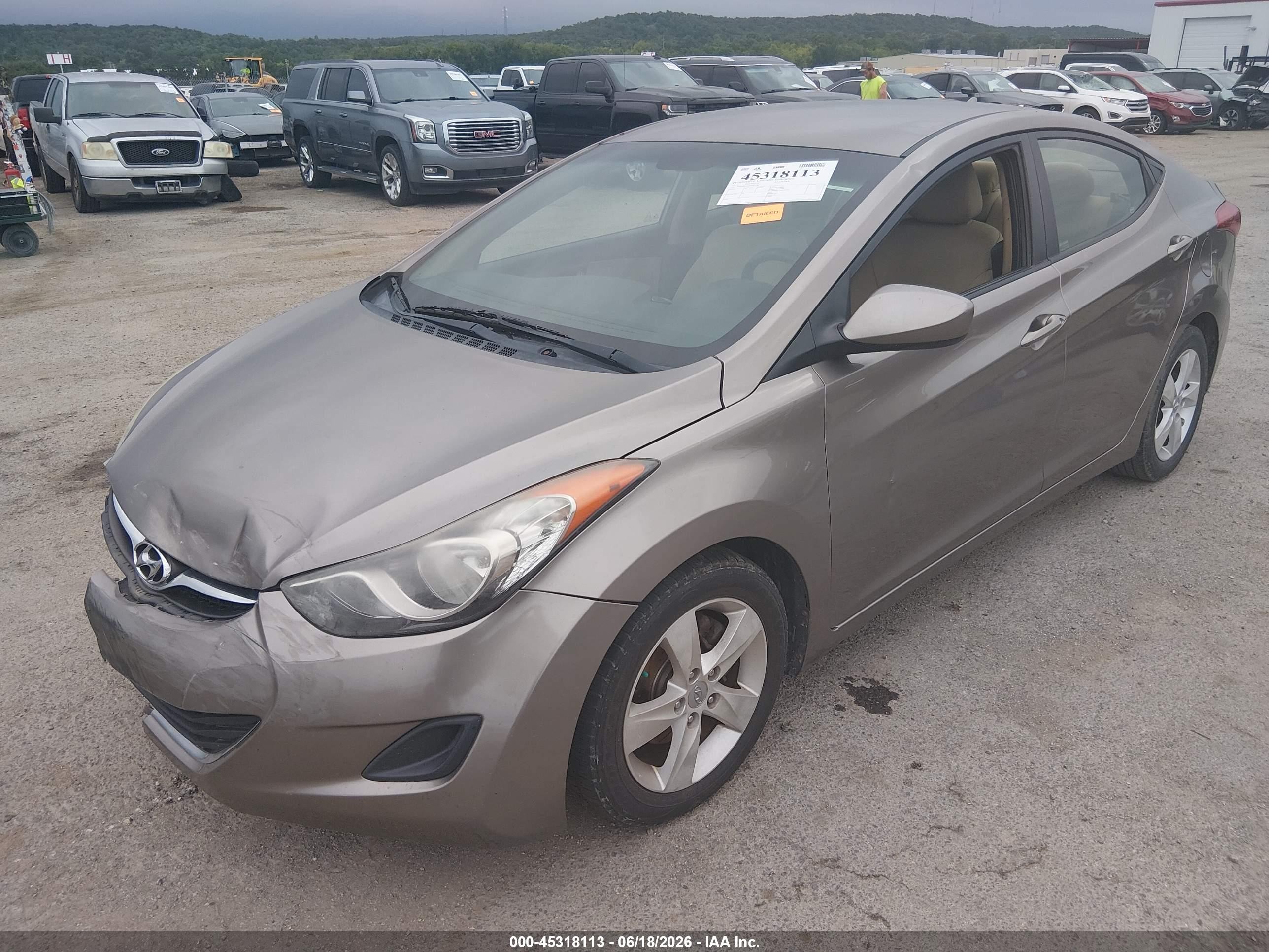 2011 Hyundai Elantra Gls Gray vin: 5NPDH4AE0BH007726