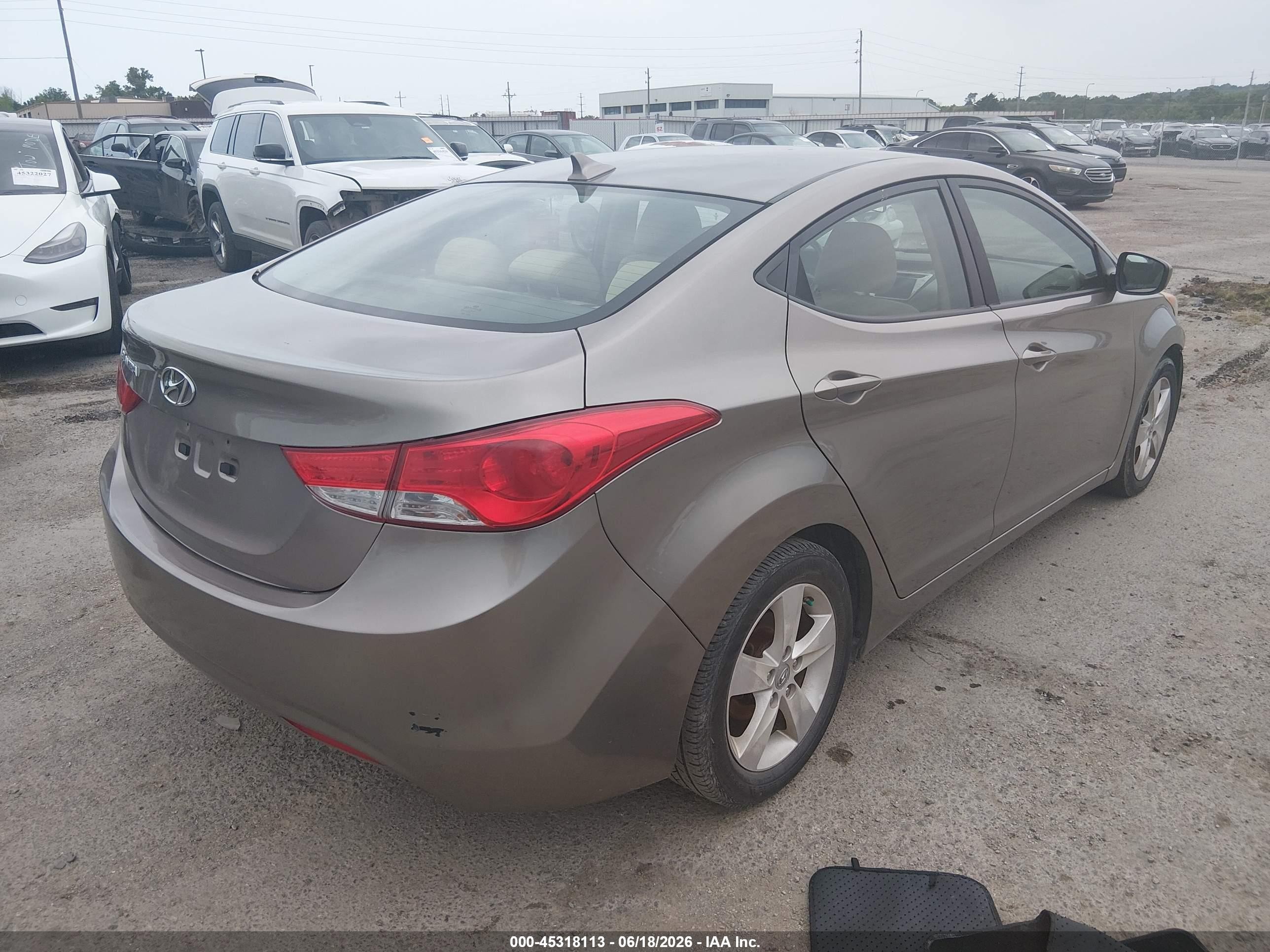 2011 Hyundai Elantra Gls Gray vin: 5NPDH4AE0BH007726