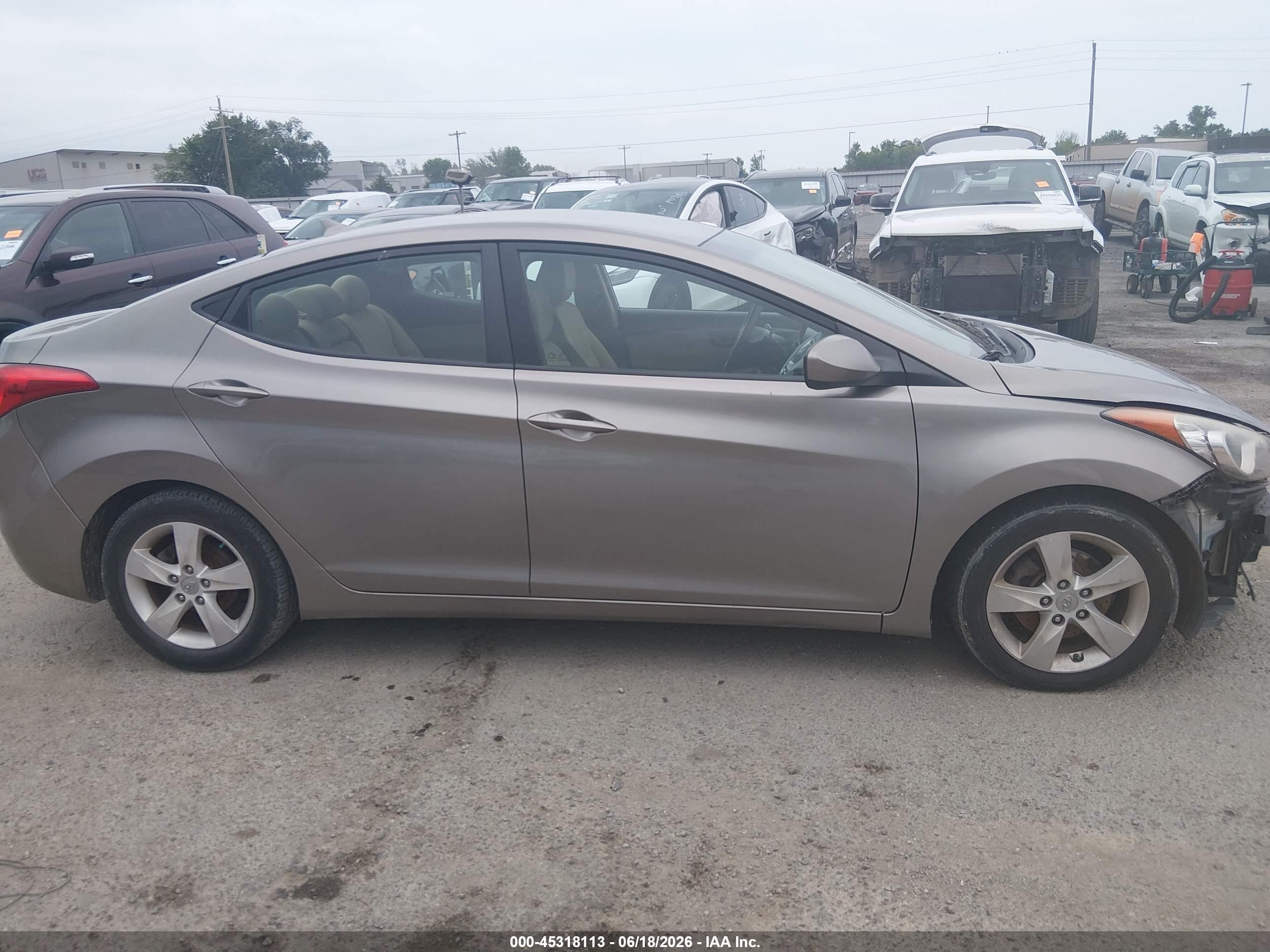 2011 Hyundai Elantra Gls Gray vin: 5NPDH4AE0BH007726