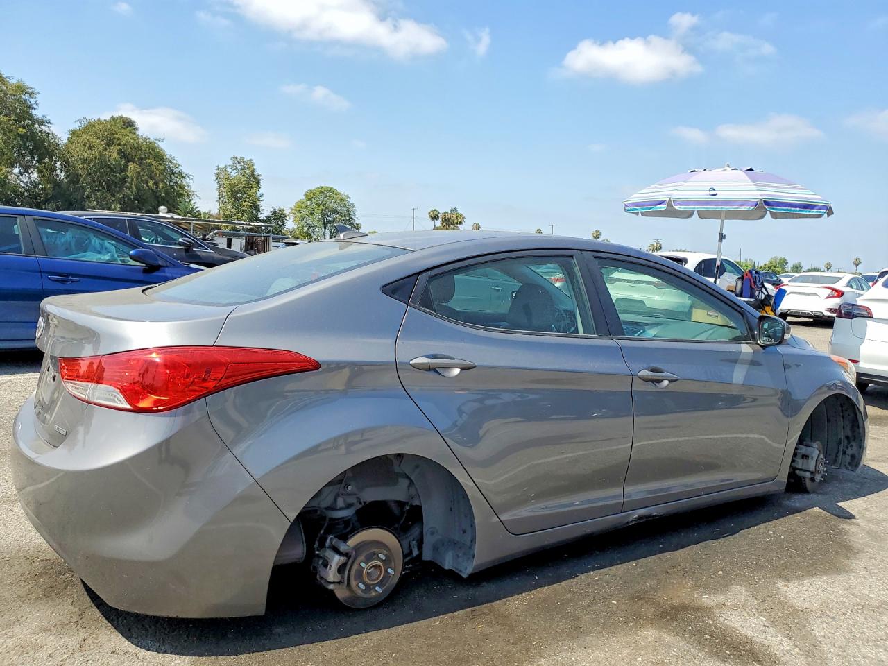 2011 Hyundai Elantra Limited Gray vin: 5NPDH4AE0BH076108