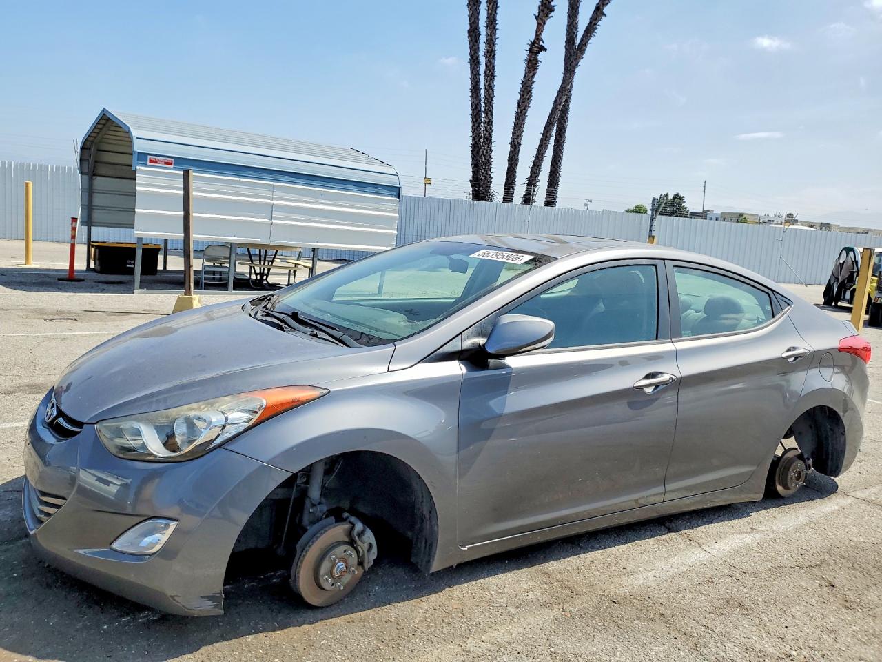 2011 Hyundai Elantra Limited Gray vin: 5NPDH4AE0BH076108