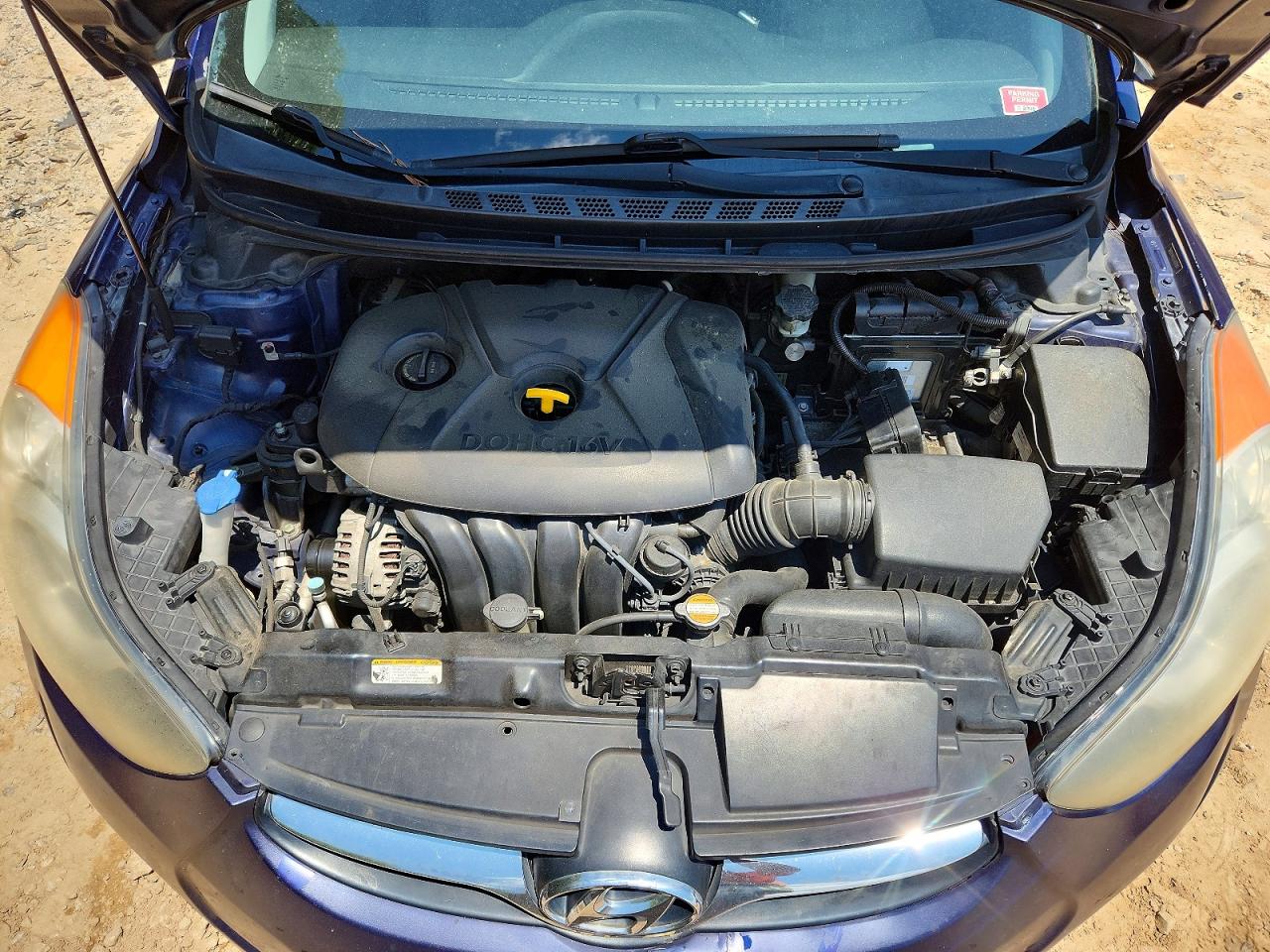 2012 Hyundai Elantra Gls Blue vin: 5NPDH4AE0CH076904