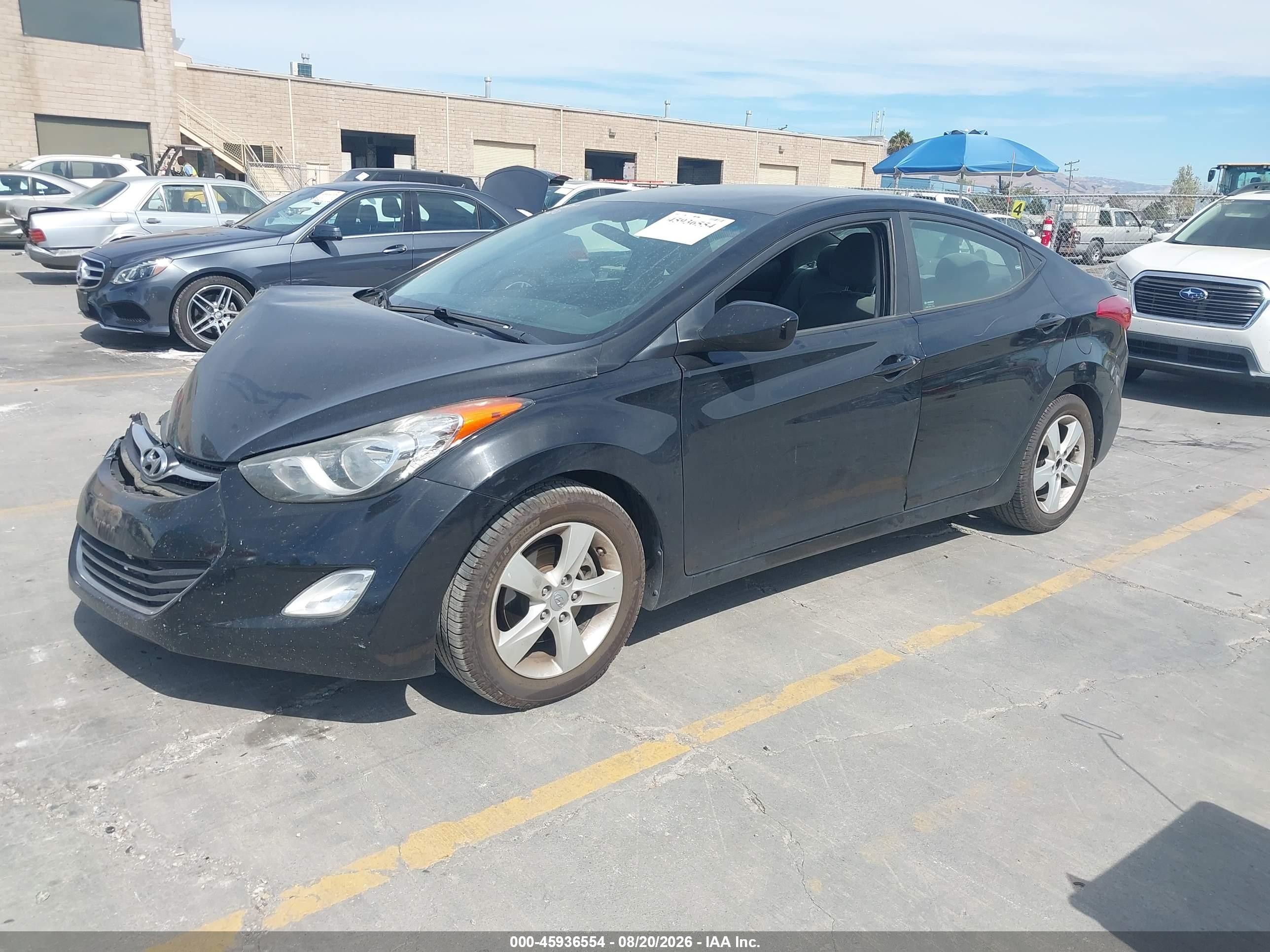 2012 Hyundai Elantra Gls Black vin: 5NPDH4AE0CH090642