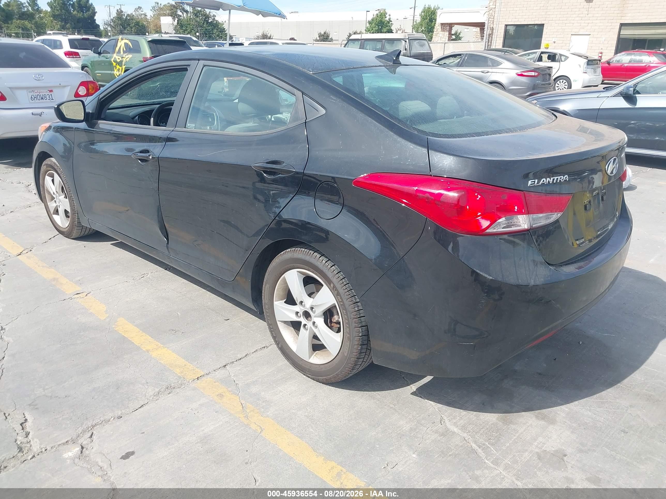 2012 Hyundai Elantra Gls Black vin: 5NPDH4AE0CH090642