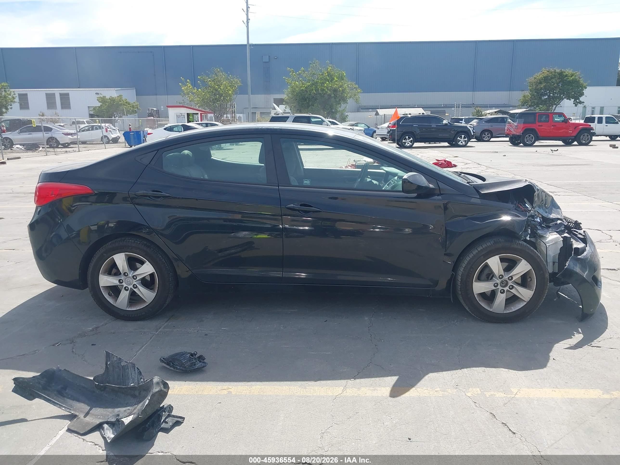 2012 Hyundai Elantra Gls Black vin: 5NPDH4AE0CH090642