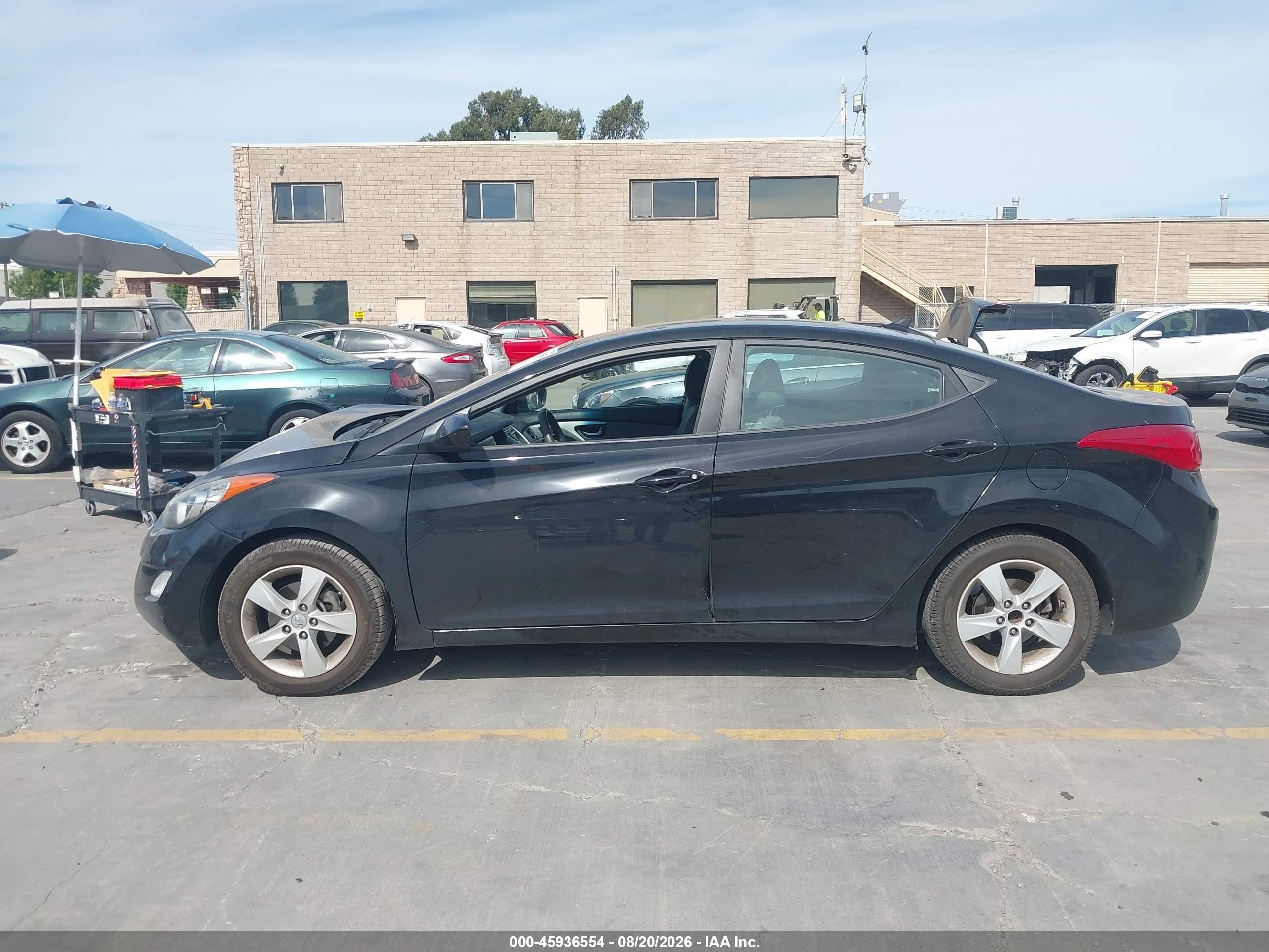 2012 Hyundai Elantra Gls Black vin: 5NPDH4AE0CH090642