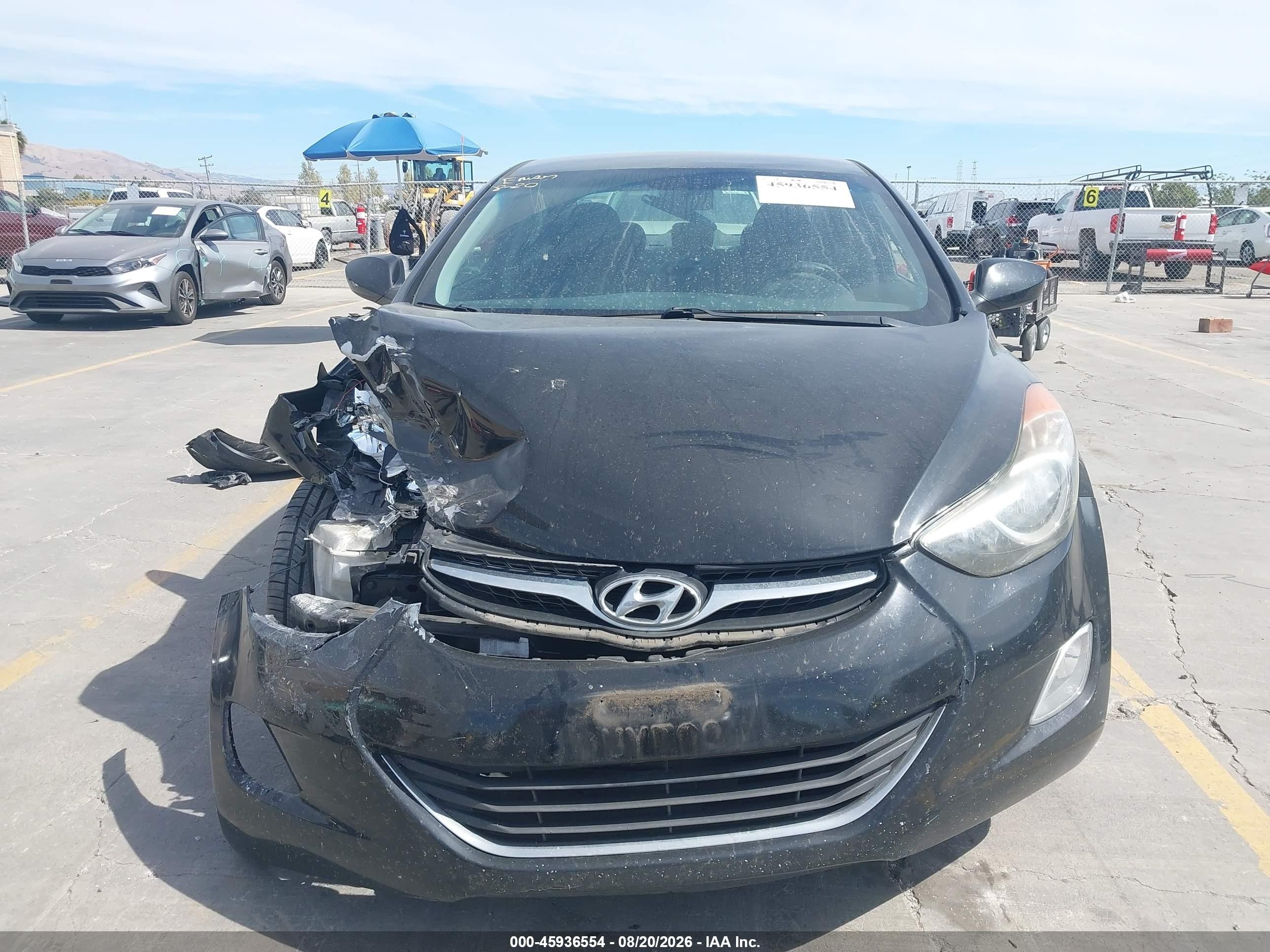 2012 Hyundai Elantra Gls Black vin: 5NPDH4AE0CH090642
