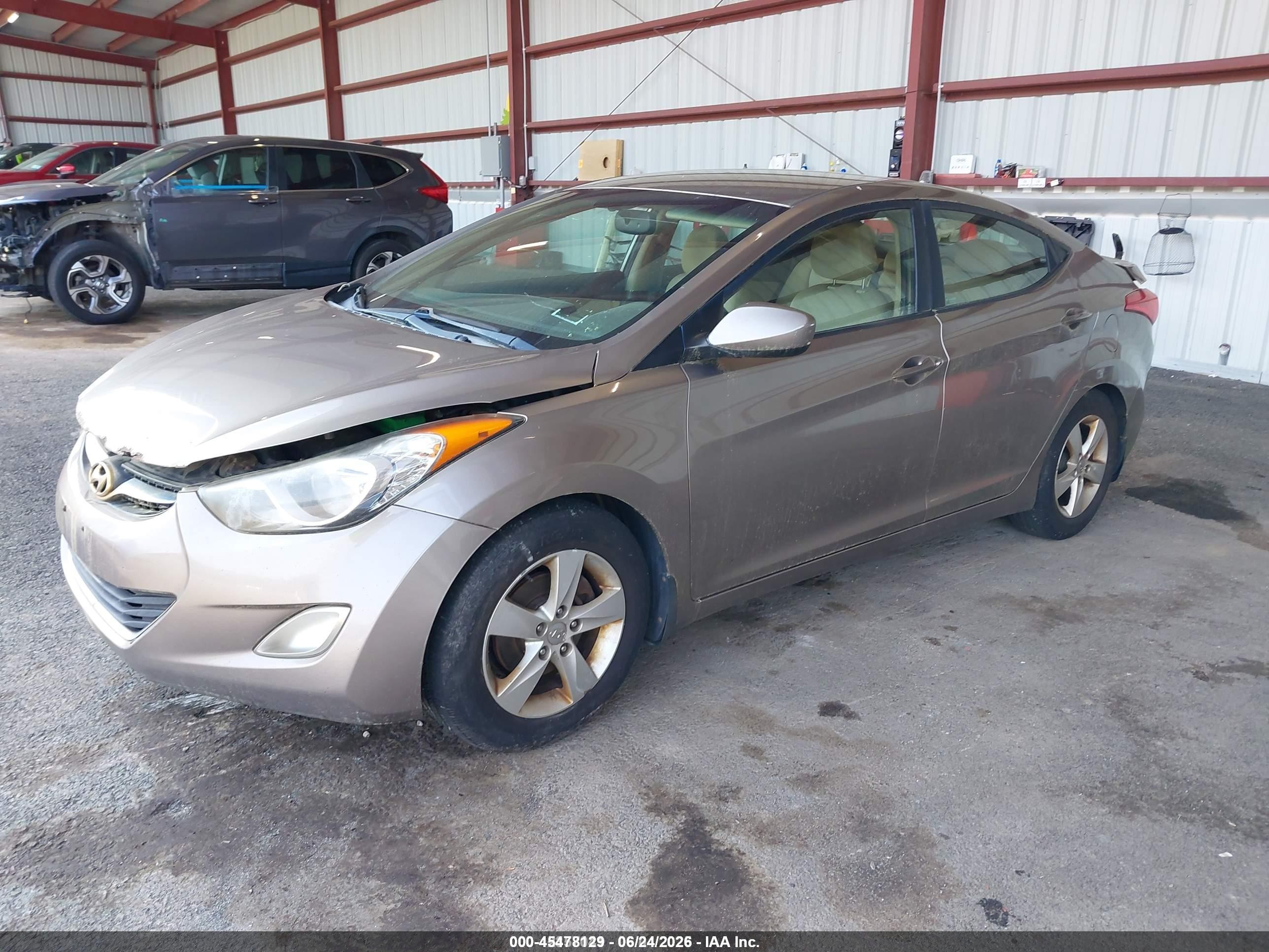 2012 Hyundai Elantra Gls Champagne vin: 5NPDH4AE0CH092259