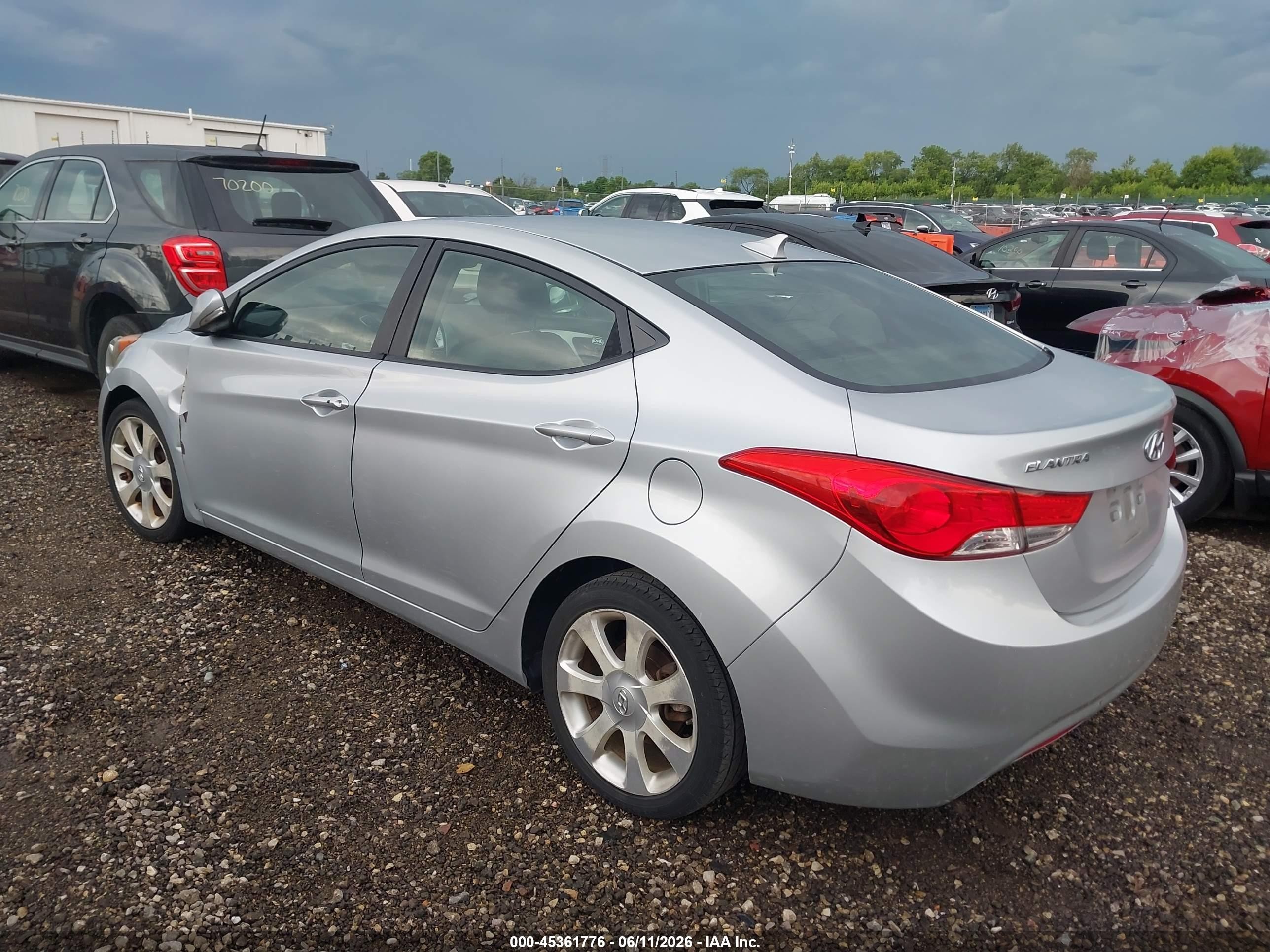 2012 Hyundai Elantra Limited Silver vin: 5NPDH4AE0CH092987