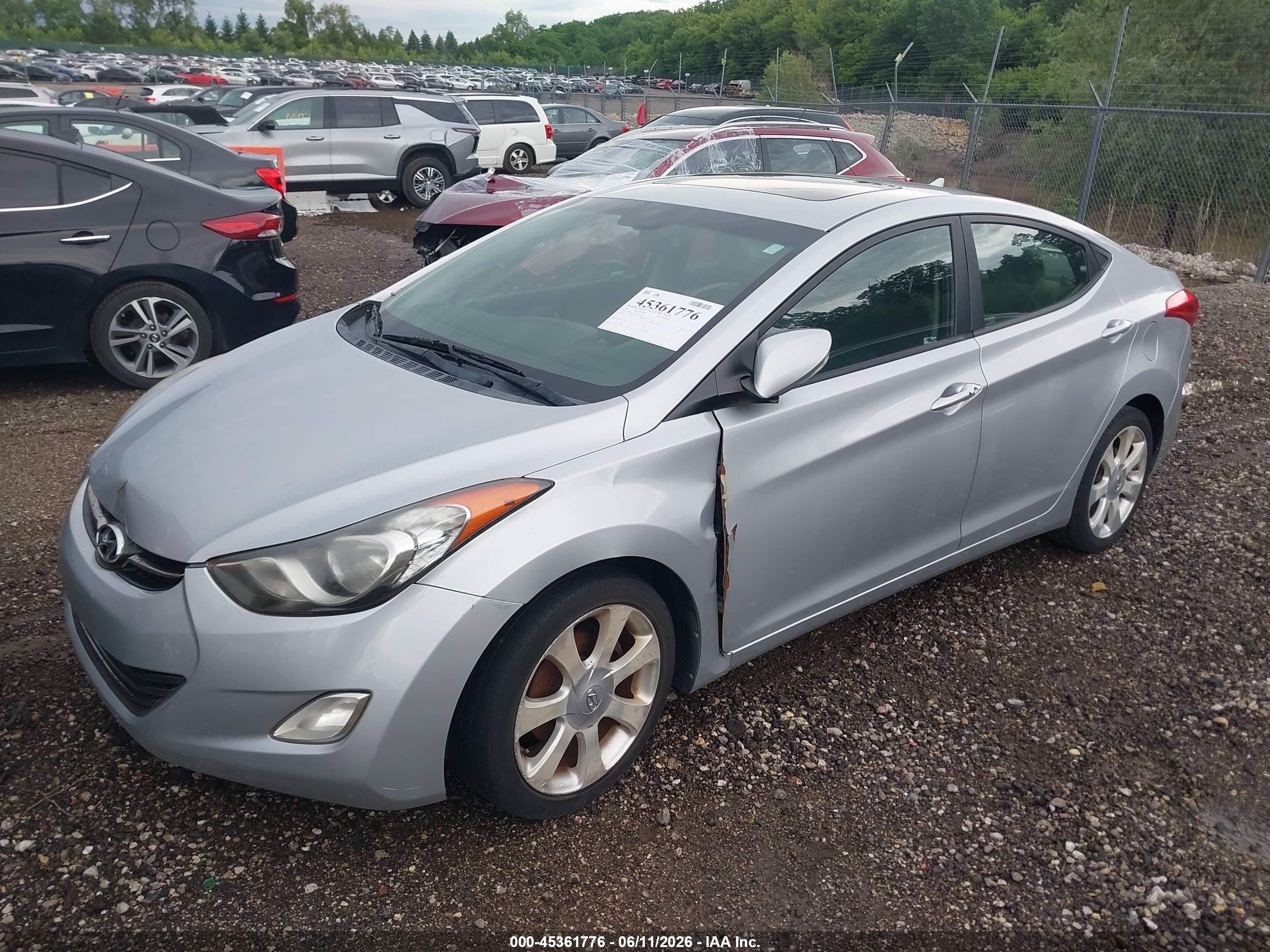 2012 Hyundai Elantra Limited Silver vin: 5NPDH4AE0CH092987