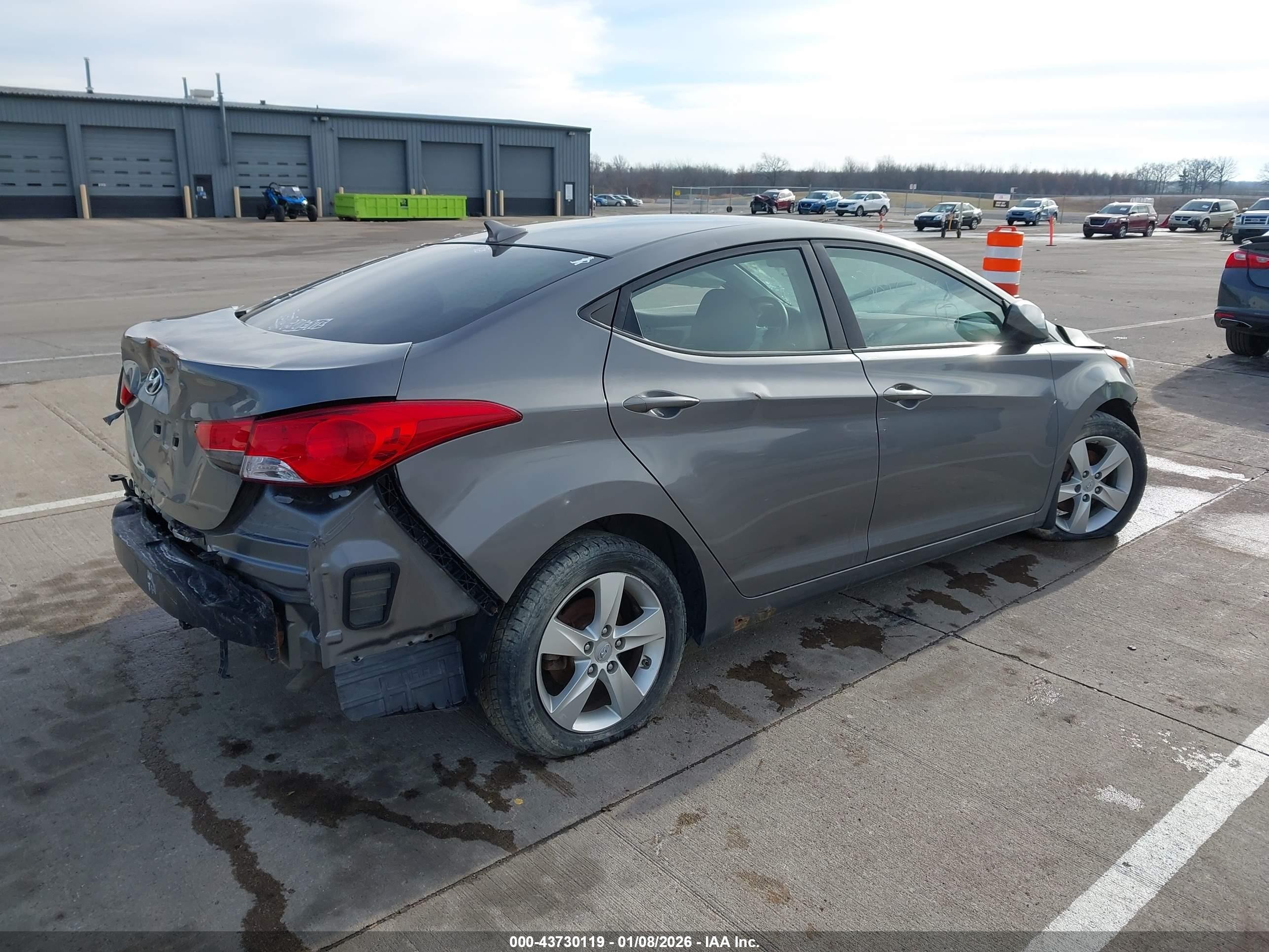 2012 Hyundai Elantra Gls Gray vin: 5NPDH4AE0CH093749