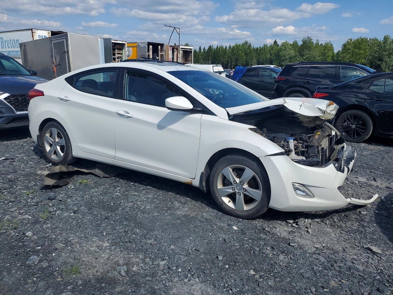 2012 Hyundai Elantra Gls White vin: 5NPDH4AE0CH094125