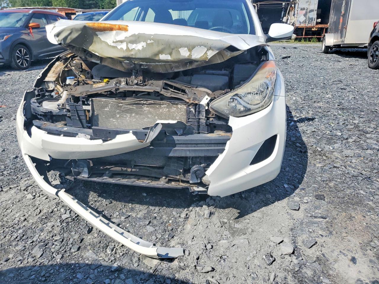 2012 Hyundai Elantra Gls White vin: 5NPDH4AE0CH094125
