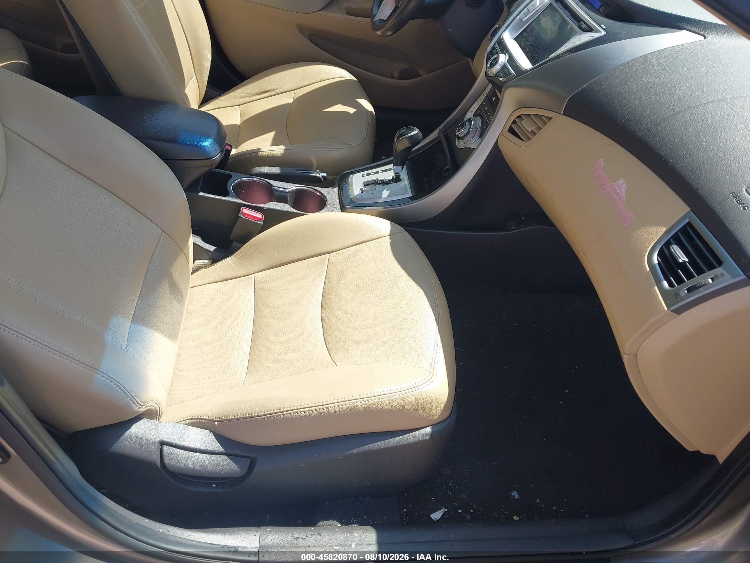 2012 Hyundai Elantra Limited Gold vin: 5NPDH4AE0CH095291