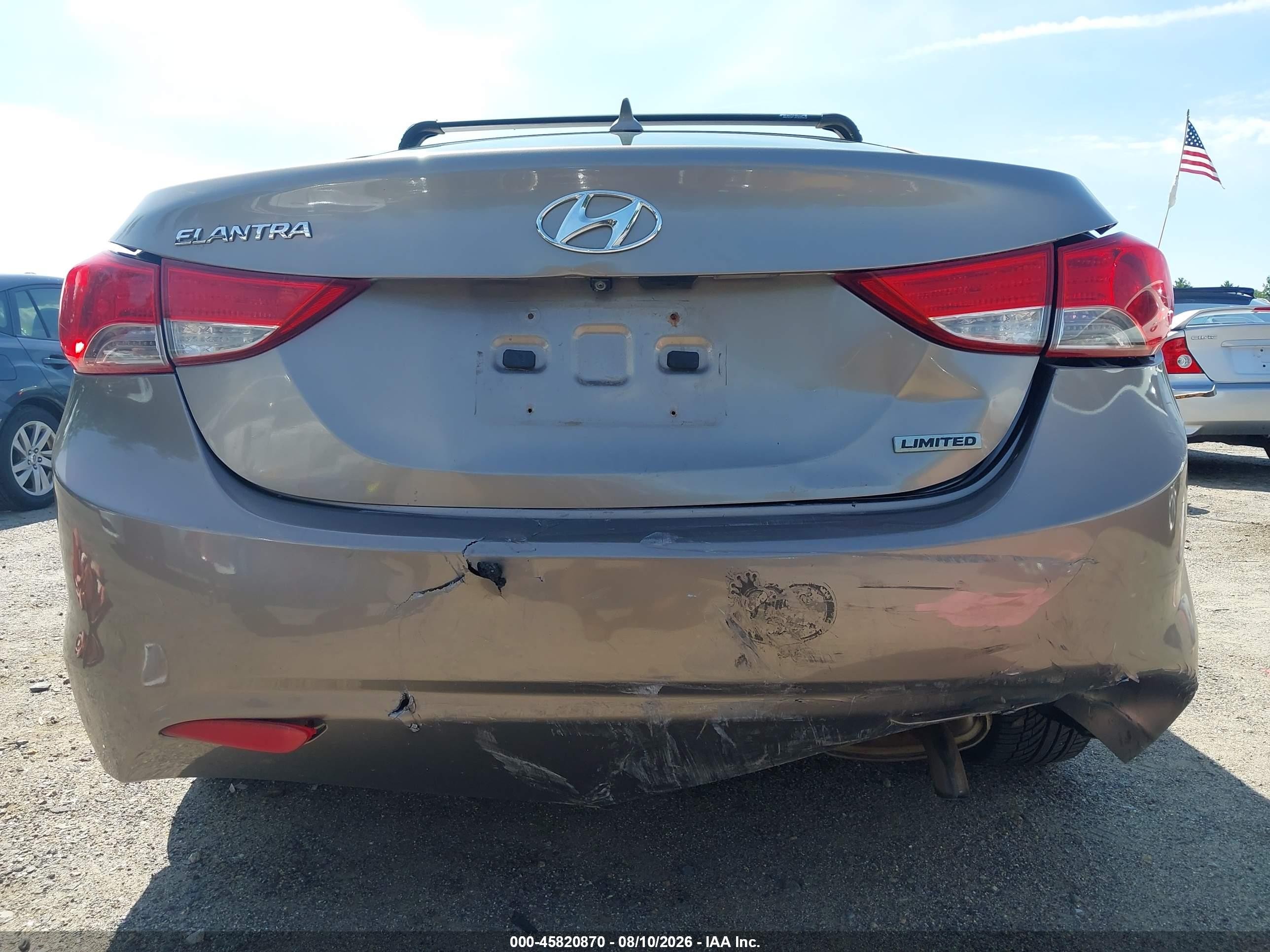 2012 Hyundai Elantra Limited Gold vin: 5NPDH4AE0CH095291