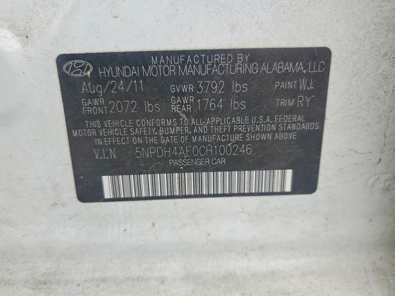 2012 Hyundai Elantra Limited Silver vin: 5NPDH4AE0CH100246