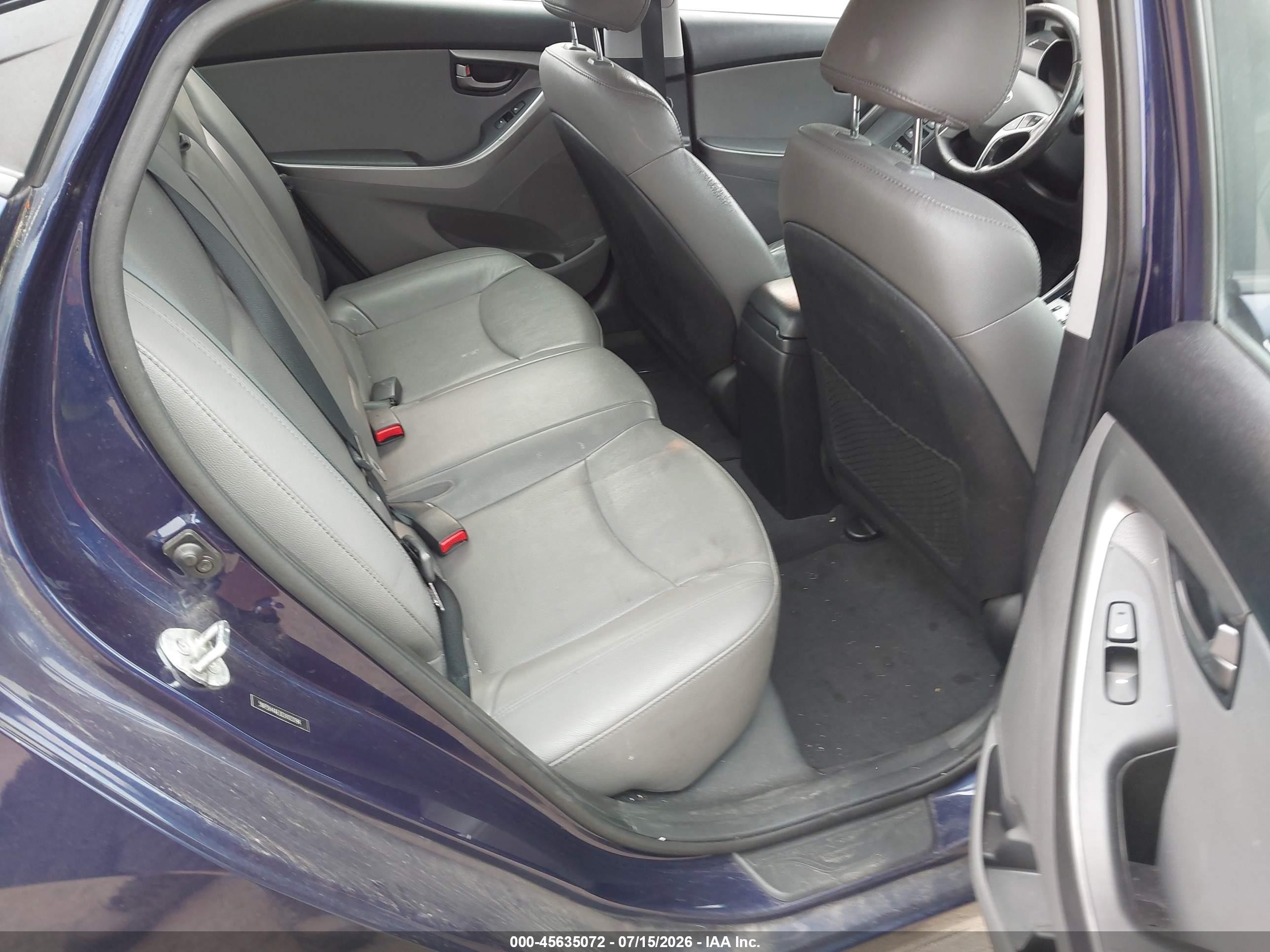 2012 Hyundai Elantra Limited Blue vin: 5NPDH4AE0CH103194
