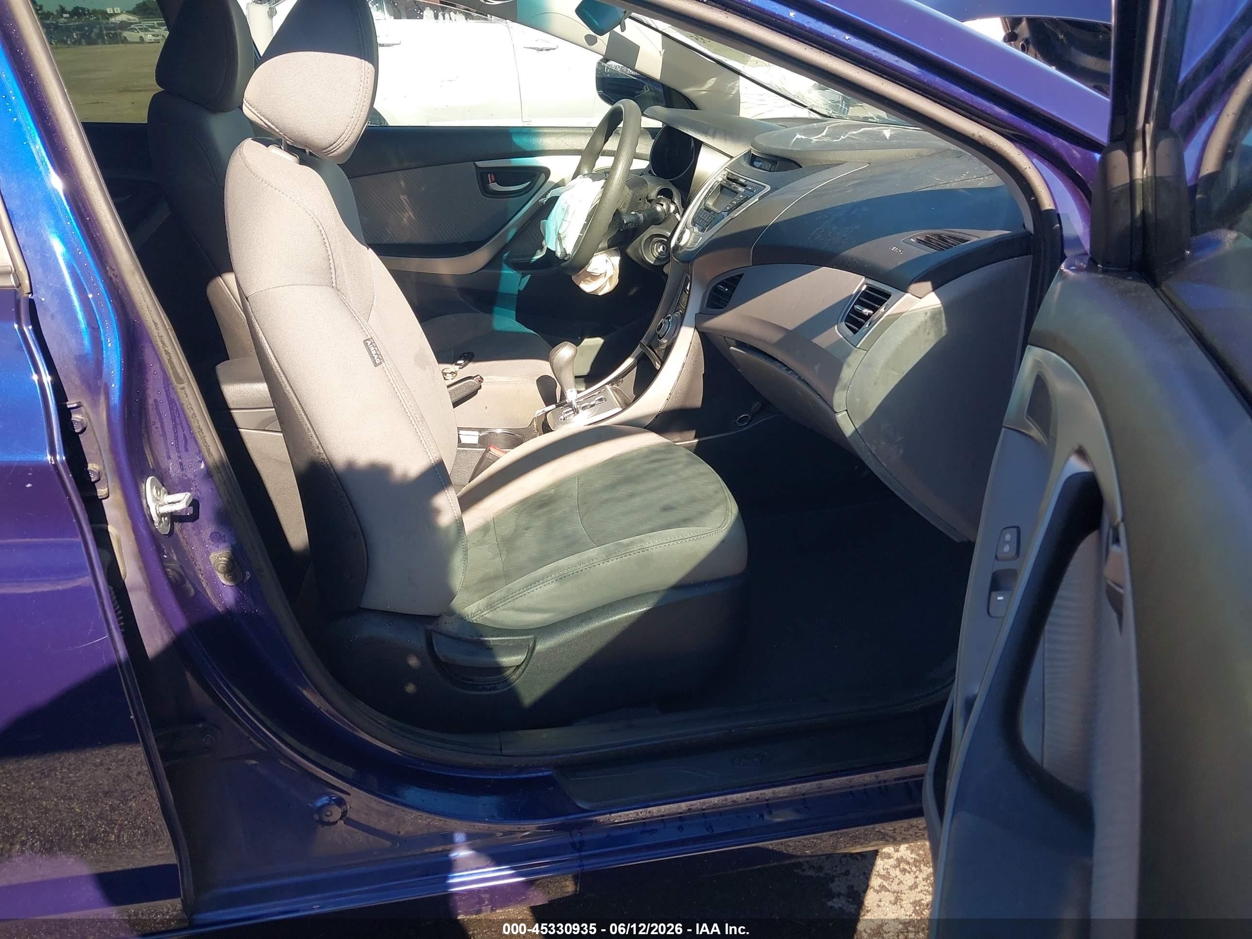 2012 Hyundai Elantra Gls Blue vin: 5NPDH4AE0CH106046