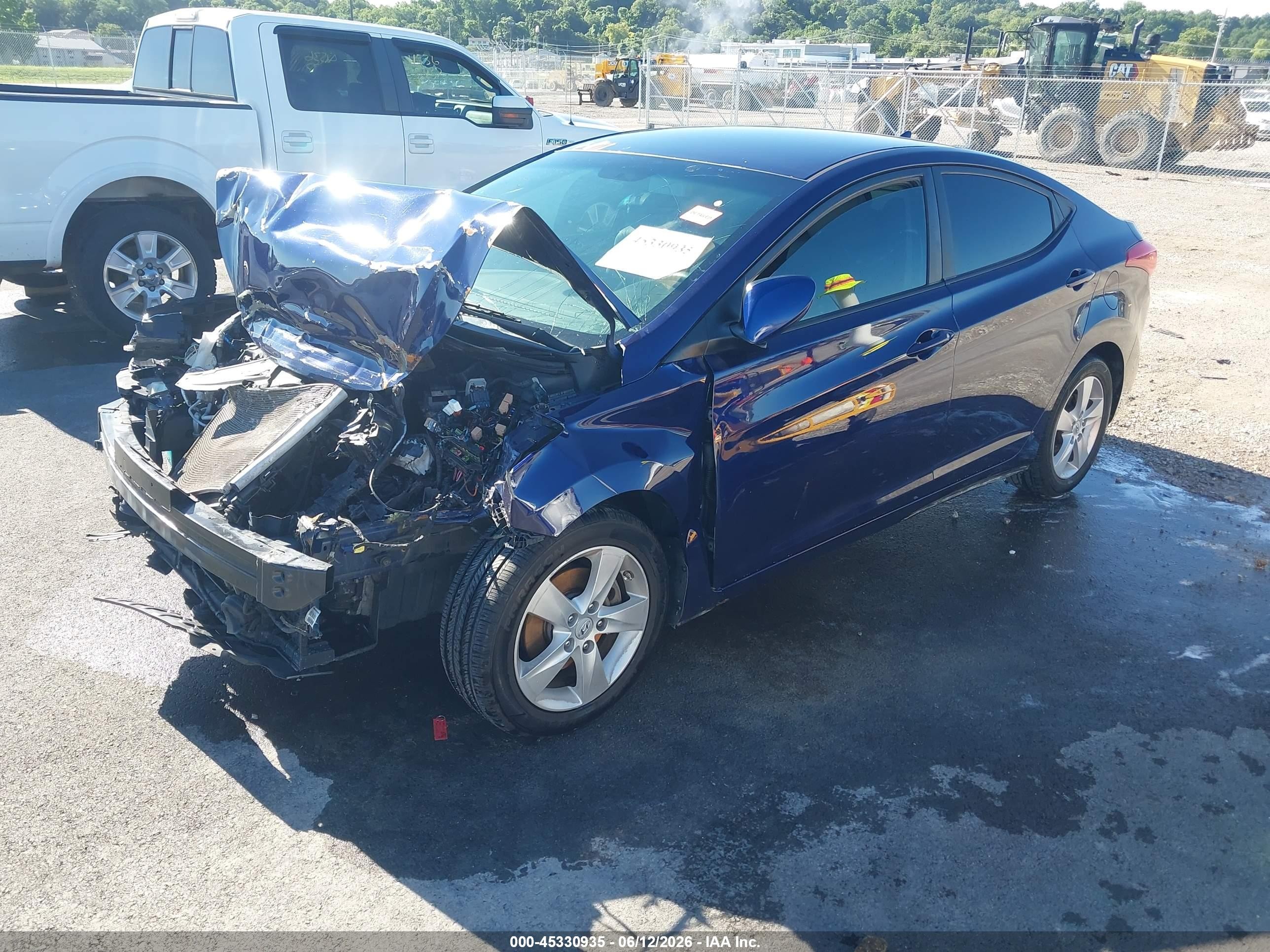 2012 Hyundai Elantra Gls Blue vin: 5NPDH4AE0CH106046