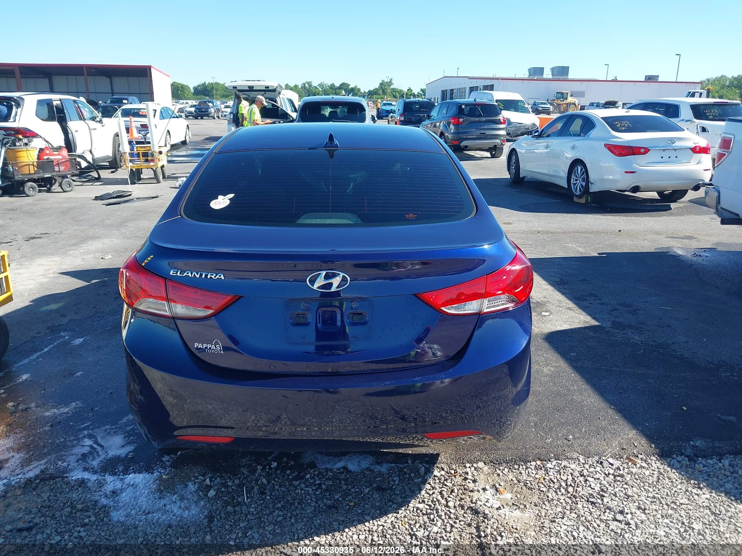 2012 Hyundai Elantra Gls Blue vin: 5NPDH4AE0CH106046