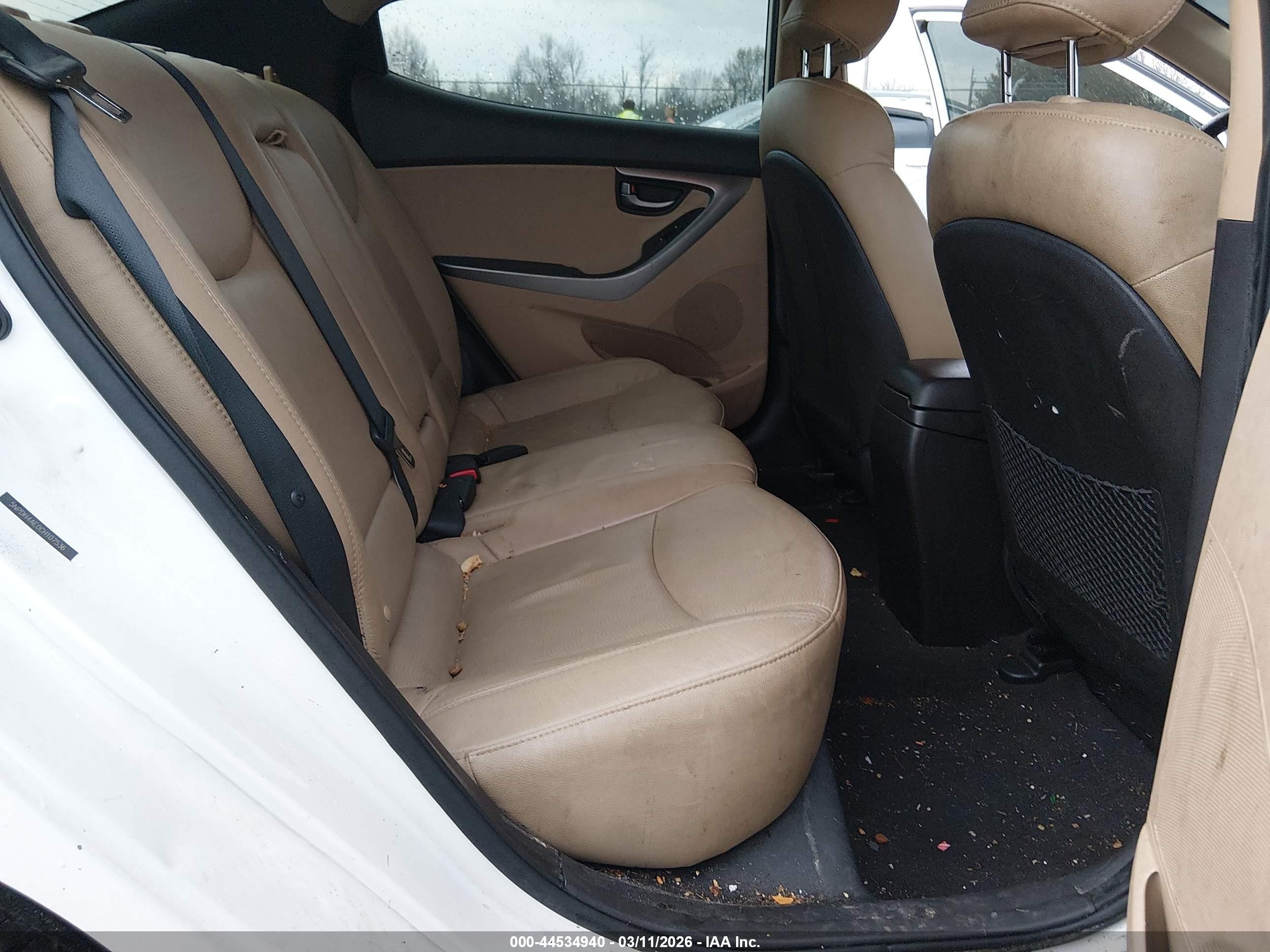 2012 Hyundai Elantra Limited White vin: 5NPDH4AE0CH107536
