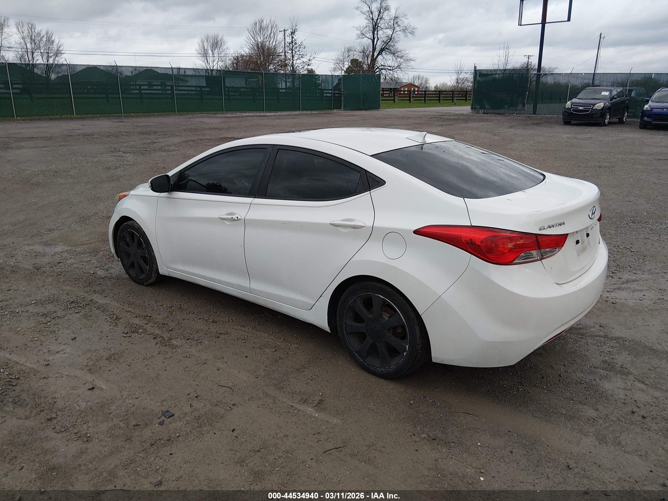 2012 Hyundai Elantra Limited White vin: 5NPDH4AE0CH107536