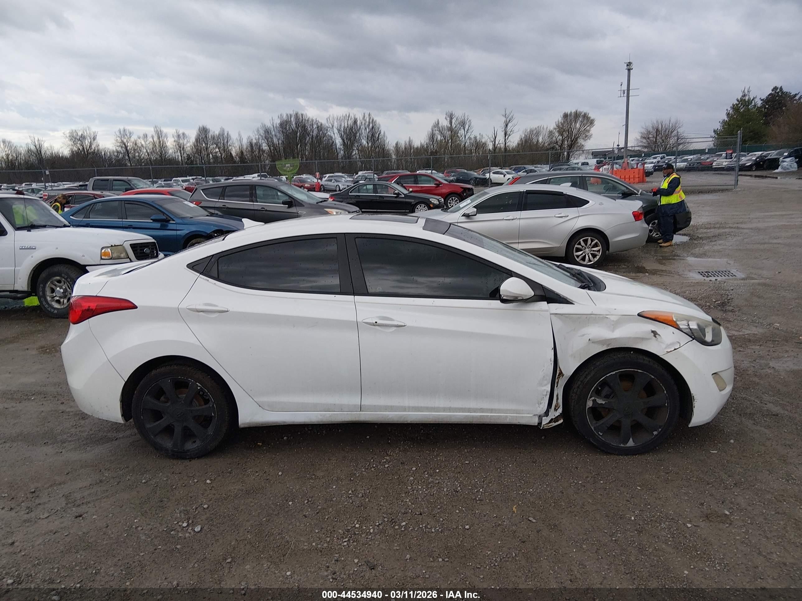 2012 Hyundai Elantra Limited White vin: 5NPDH4AE0CH107536