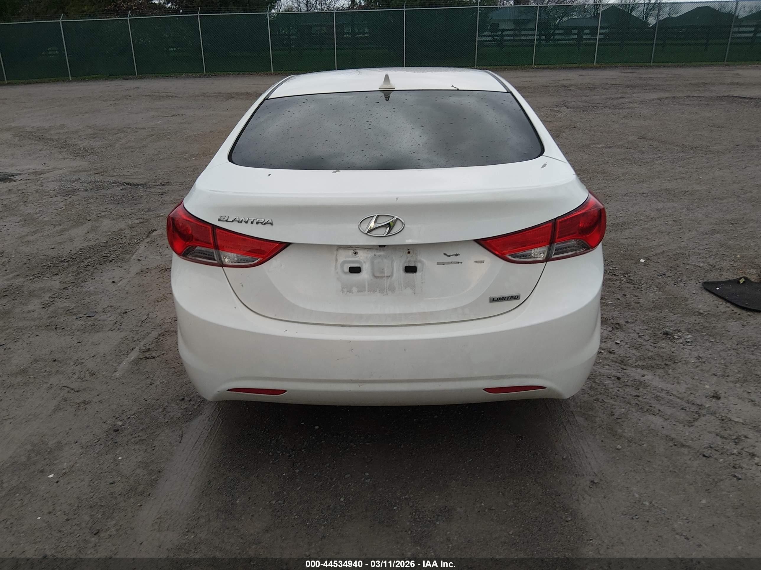 2012 Hyundai Elantra Limited White vin: 5NPDH4AE0CH107536