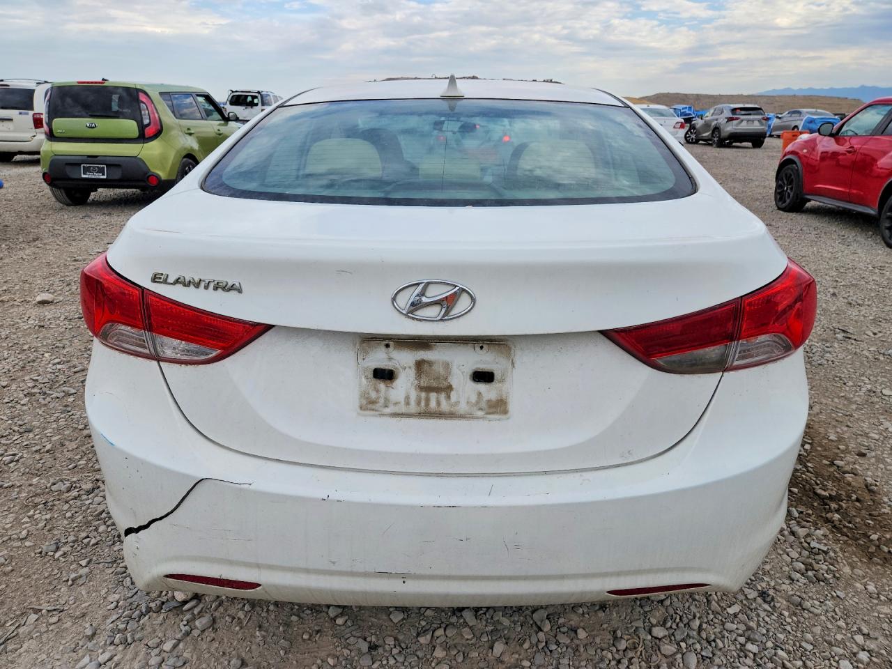 2012 Hyundai Elantra Gls White vin: 5NPDH4AE0CH107732