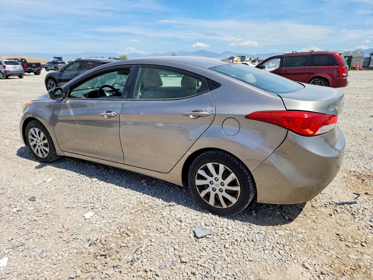 2012 Hyundai Elantra Gls Gray vin: 5NPDH4AE0CH123901