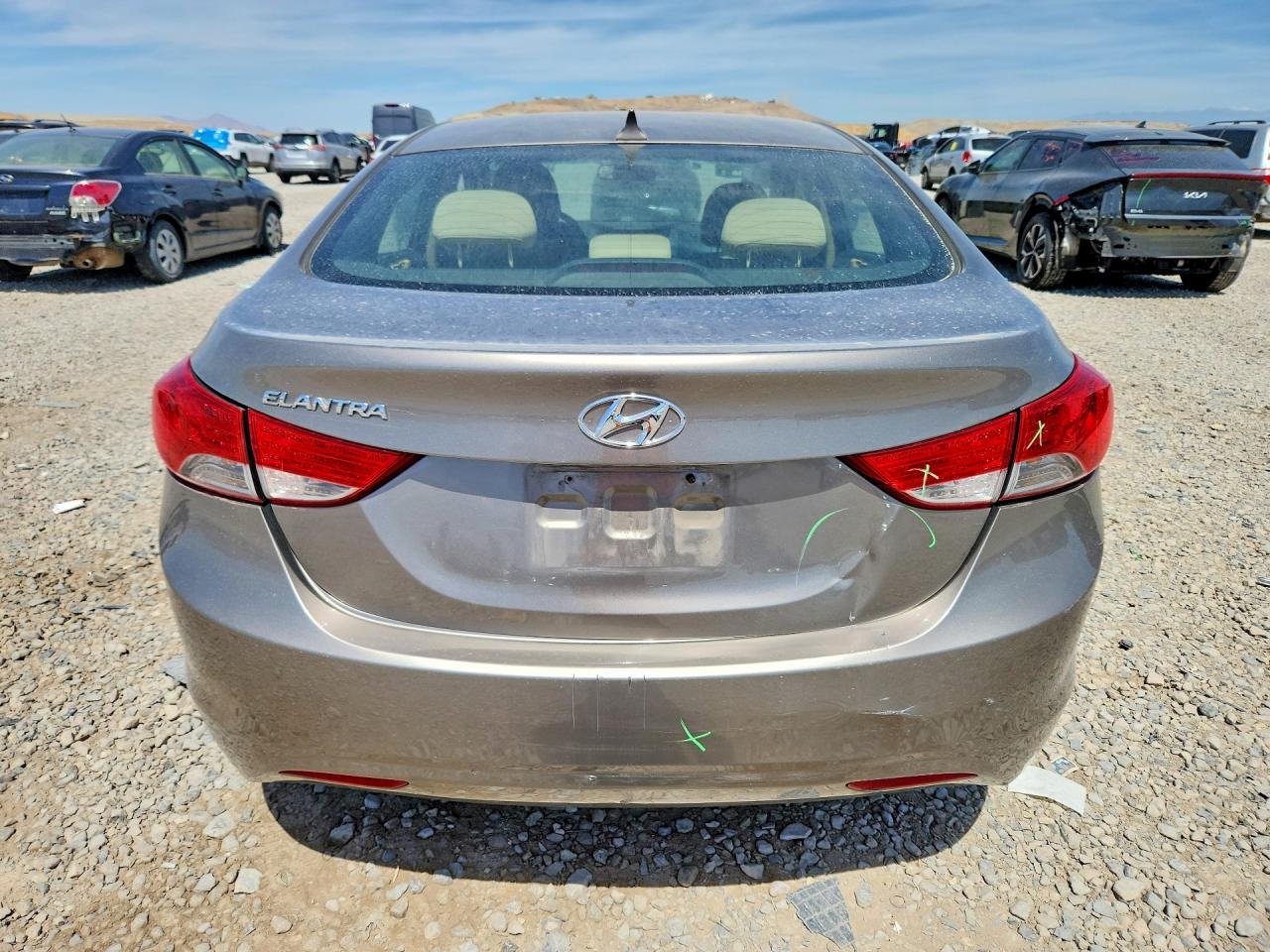 2012 Hyundai Elantra Gls Gray vin: 5NPDH4AE0CH123901