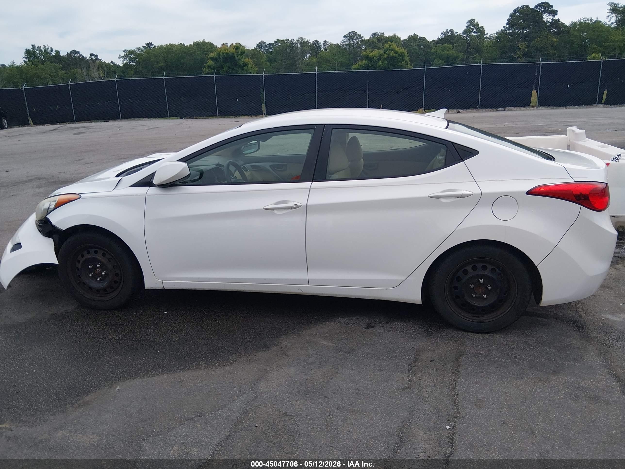 2012 Hyundai Elantra Gls White vin: 5NPDH4AE0CH134090
