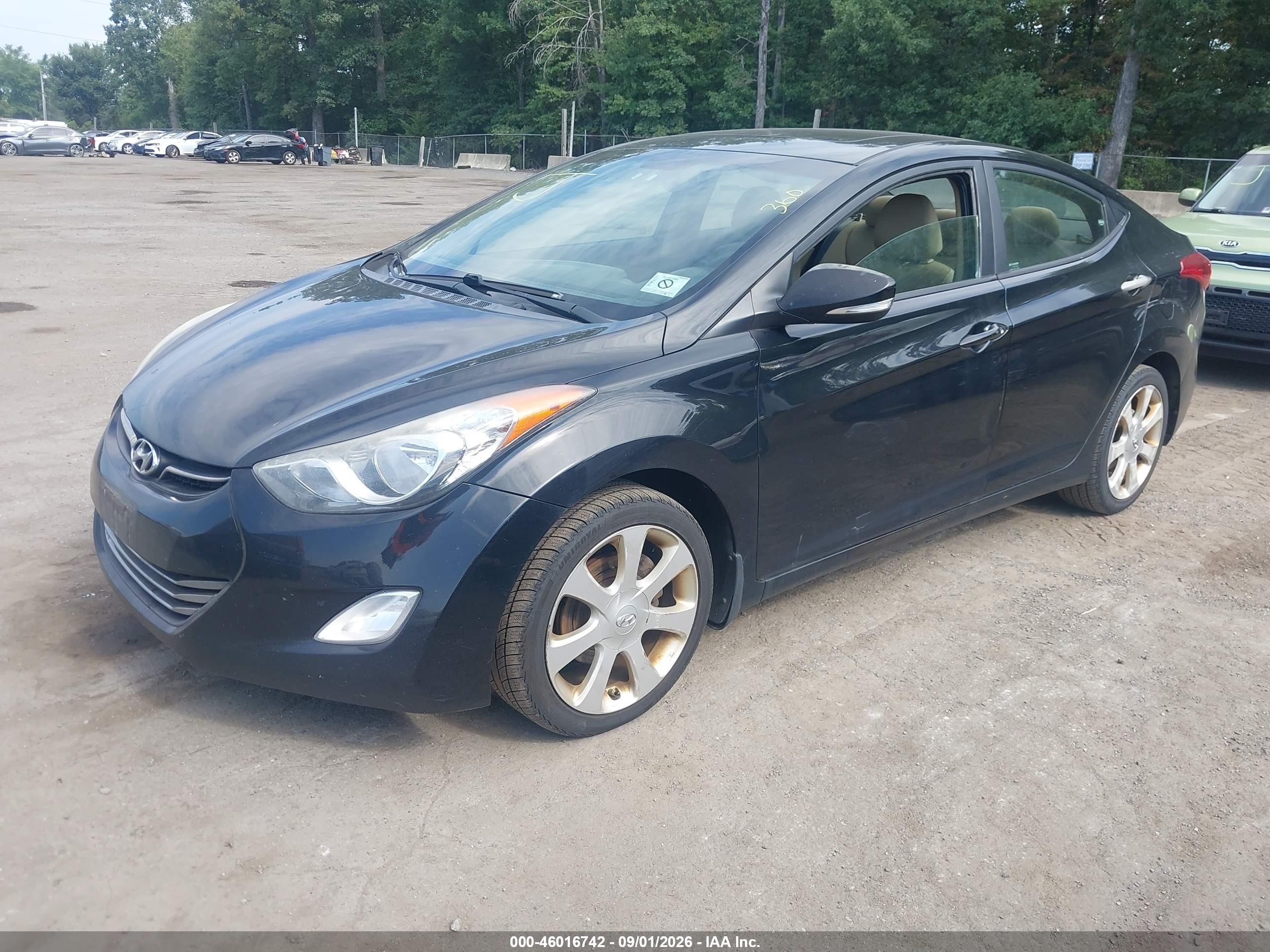 2012 Hyundai Elantra Limited Черный vin: 5NPDH4AE0CH150032