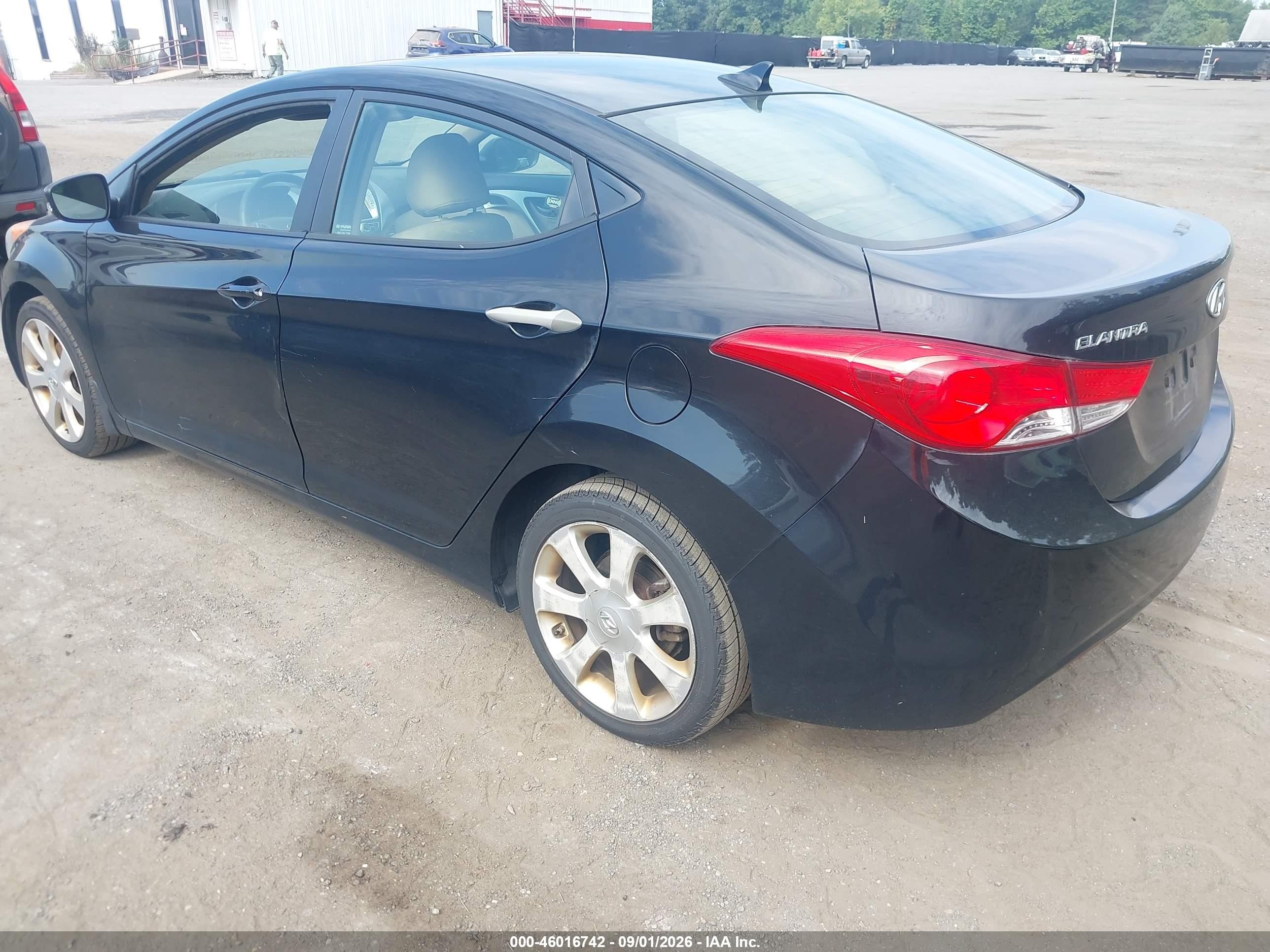 2012 Hyundai Elantra Limited Черный vin: 5NPDH4AE0CH150032