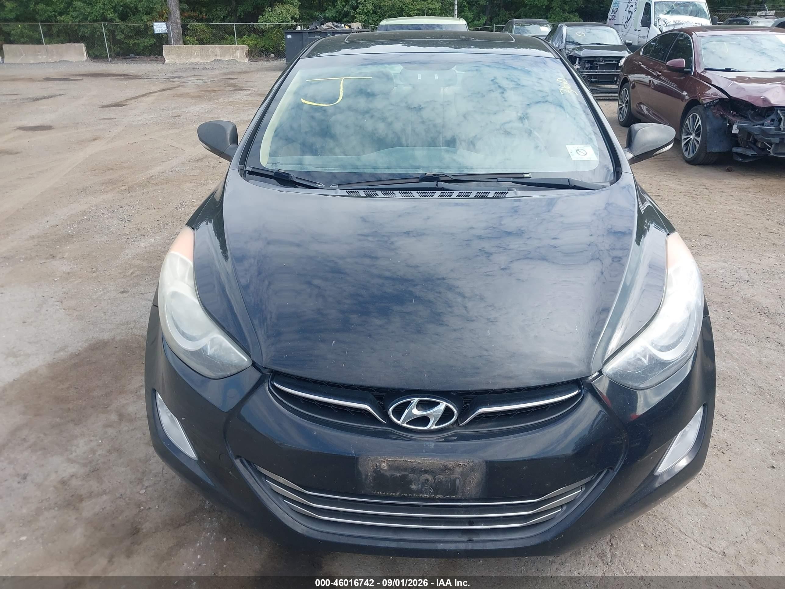 2012 Hyundai Elantra Limited Черный vin: 5NPDH4AE0CH150032