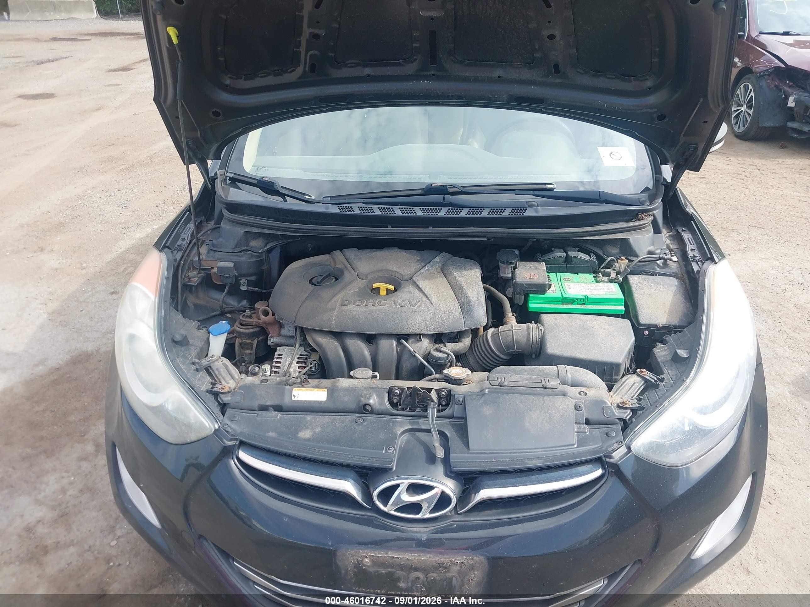 2012 Hyundai Elantra Limited Черный vin: 5NPDH4AE0CH150032