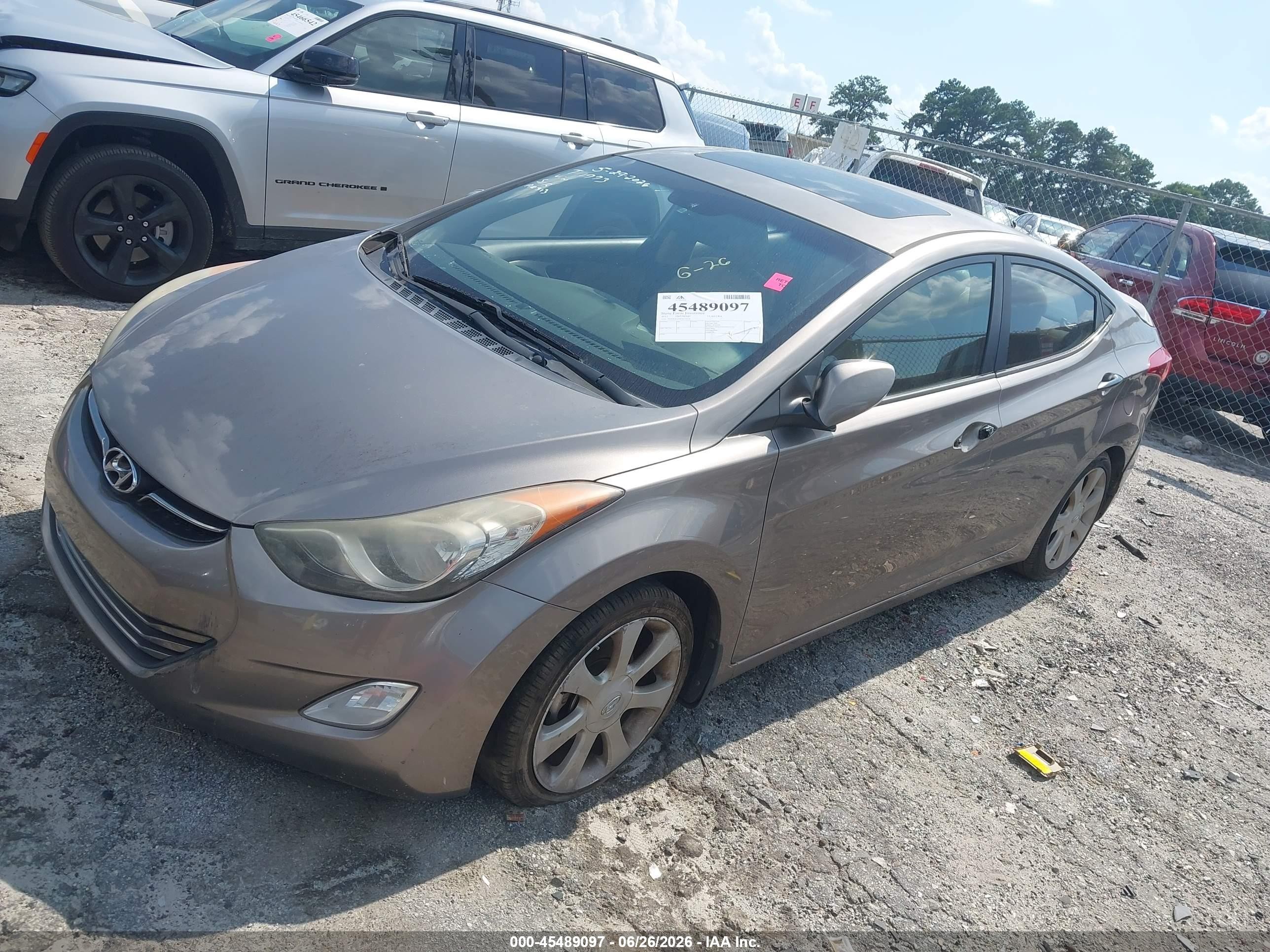 2013 Hyundai Elantra Limited Tan vin: 5NPDH4AE0DH152221