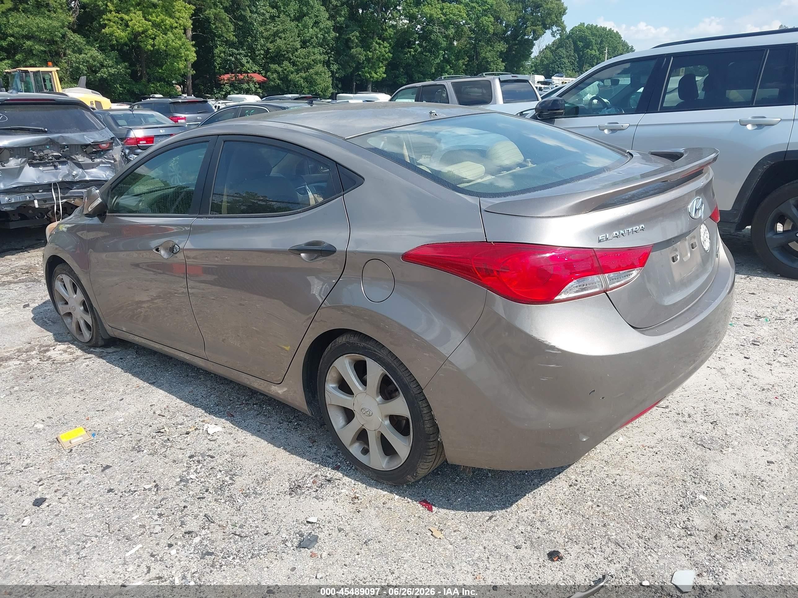 2013 Hyundai Elantra Limited Tan vin: 5NPDH4AE0DH152221