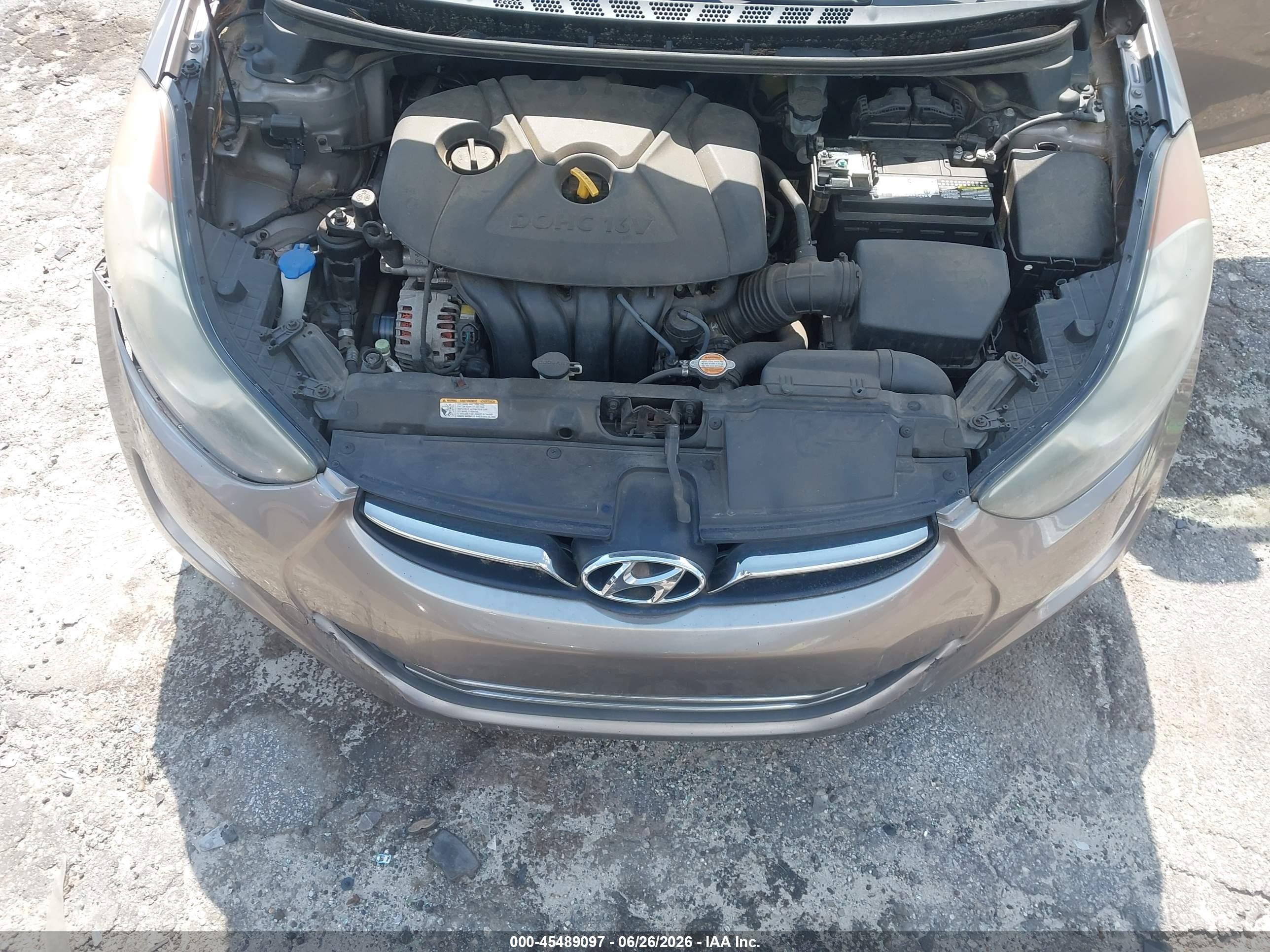 2013 Hyundai Elantra Limited Tan vin: 5NPDH4AE0DH152221