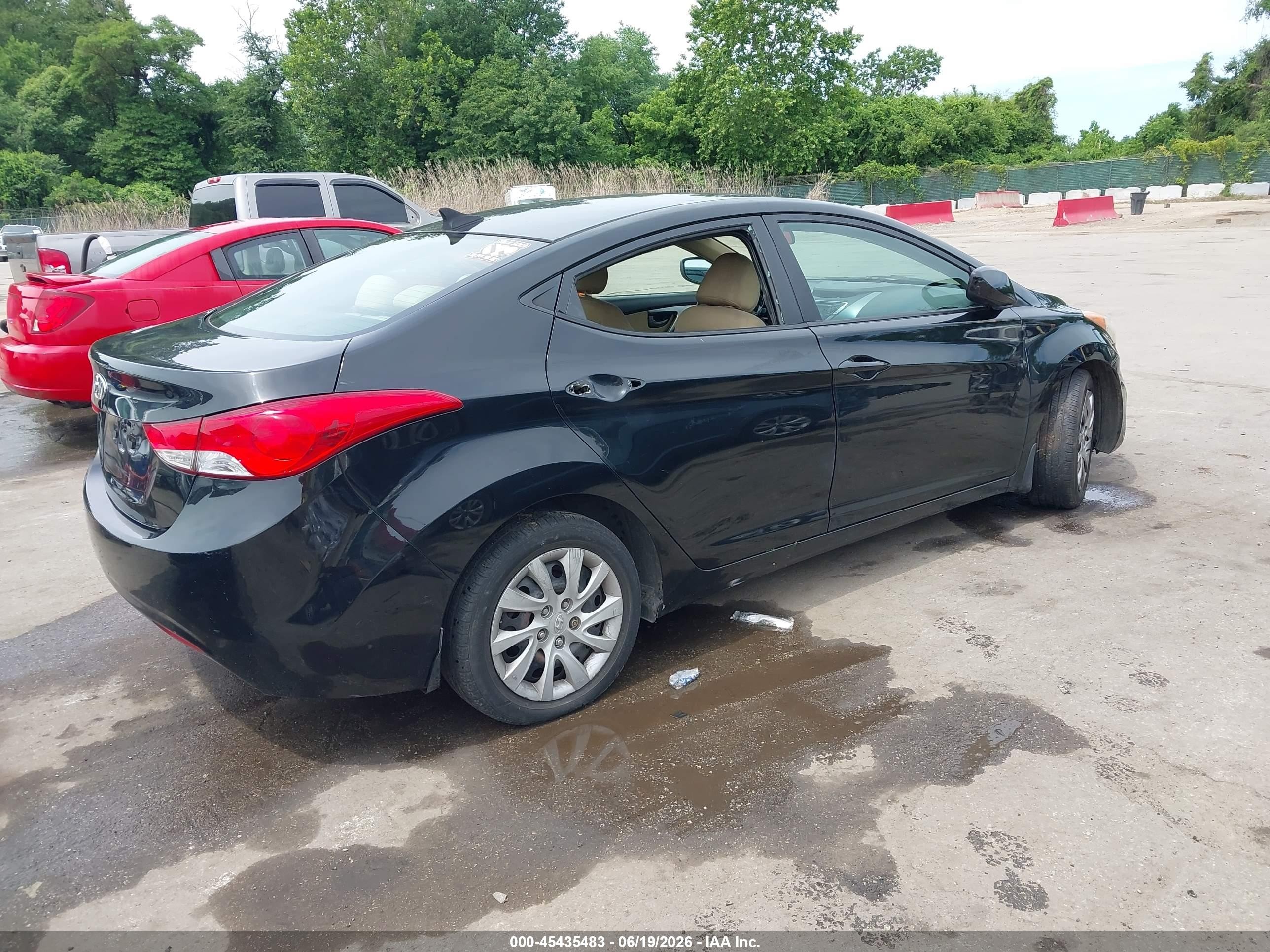 2013 Hyundai Elantra Gls Black vin: 5NPDH4AE0DH155961