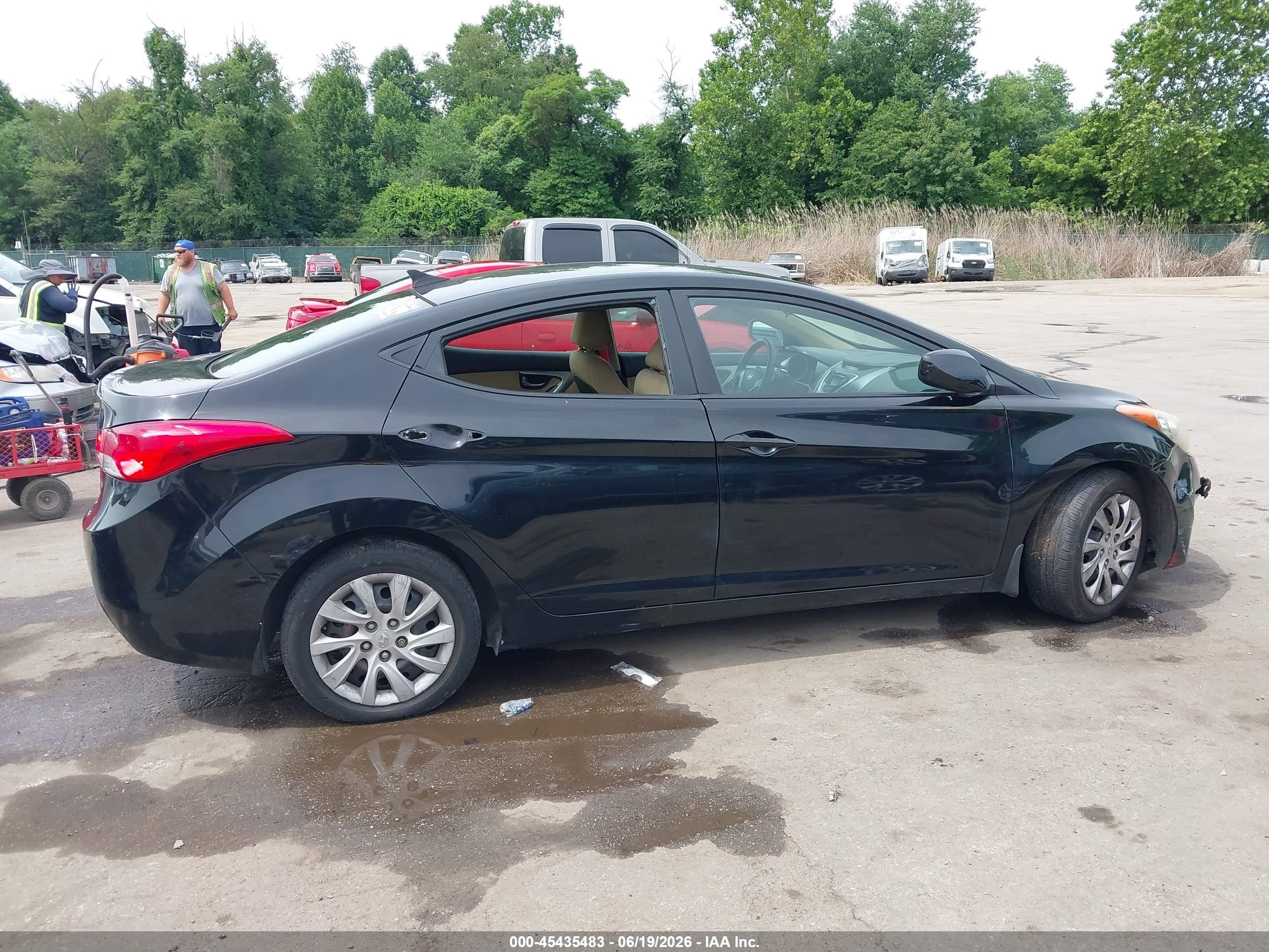 2013 Hyundai Elantra Gls Black vin: 5NPDH4AE0DH155961