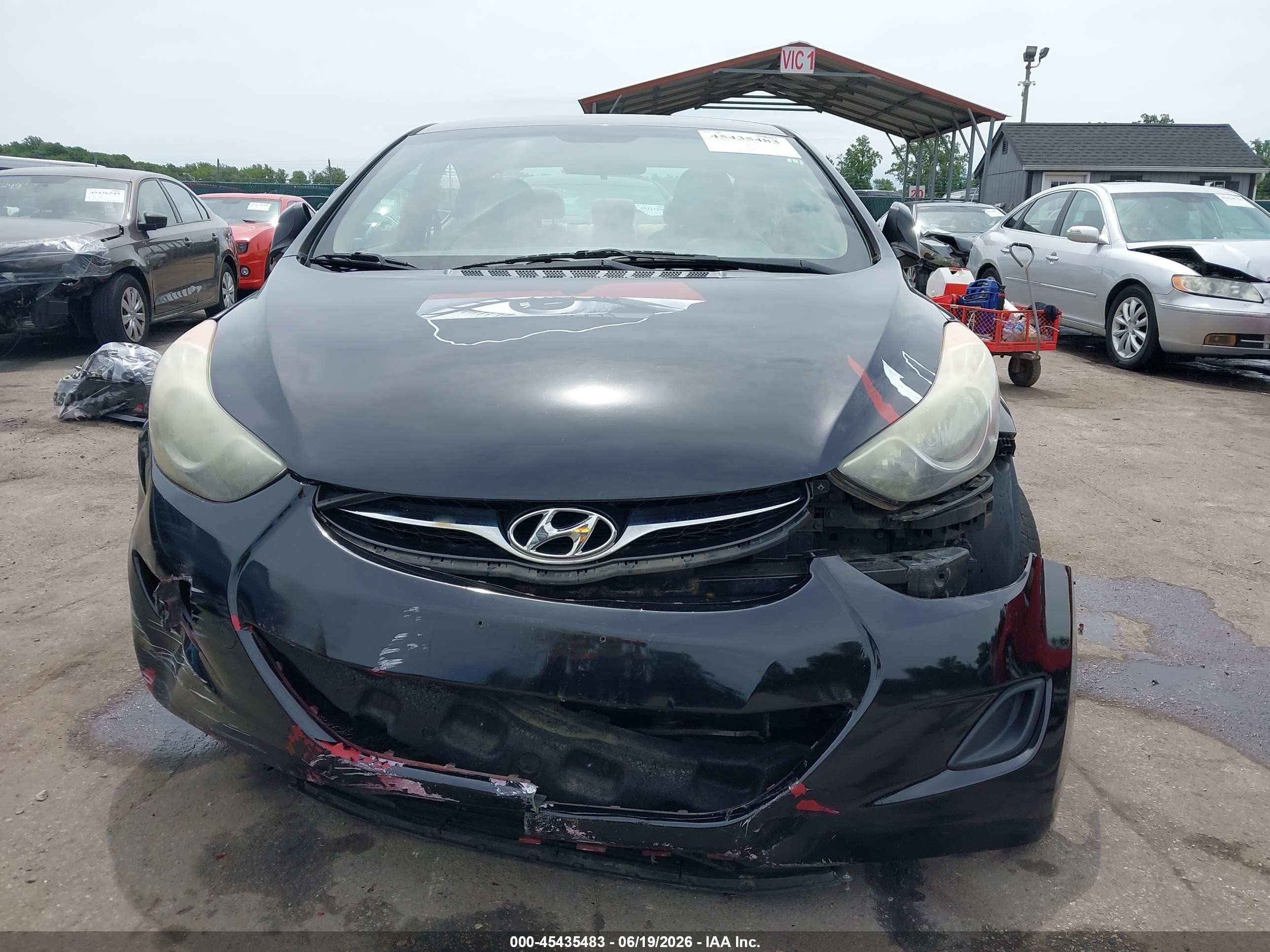 2013 Hyundai Elantra Gls Black vin: 5NPDH4AE0DH155961