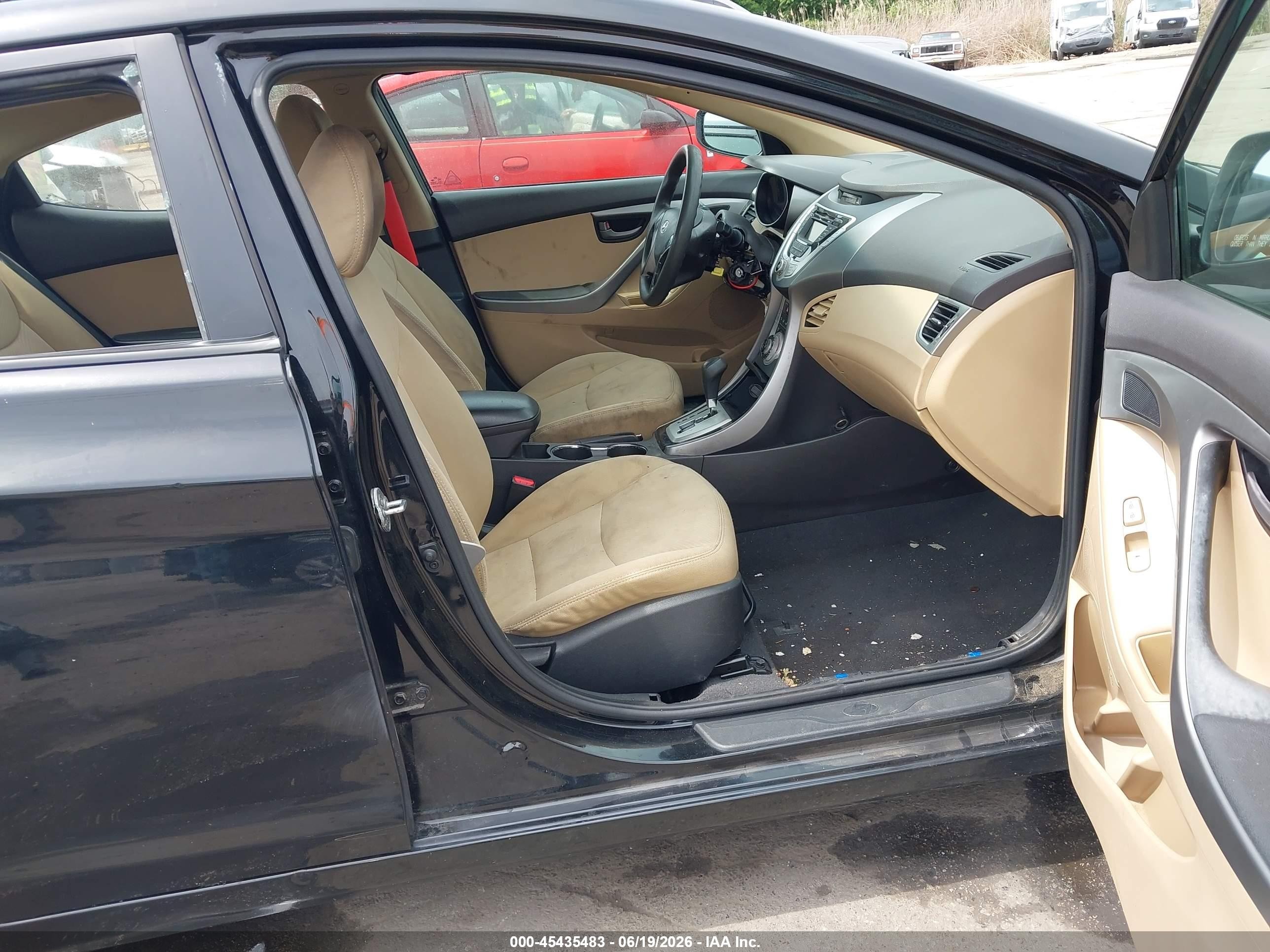 2013 Hyundai Elantra Gls Black vin: 5NPDH4AE0DH155961
