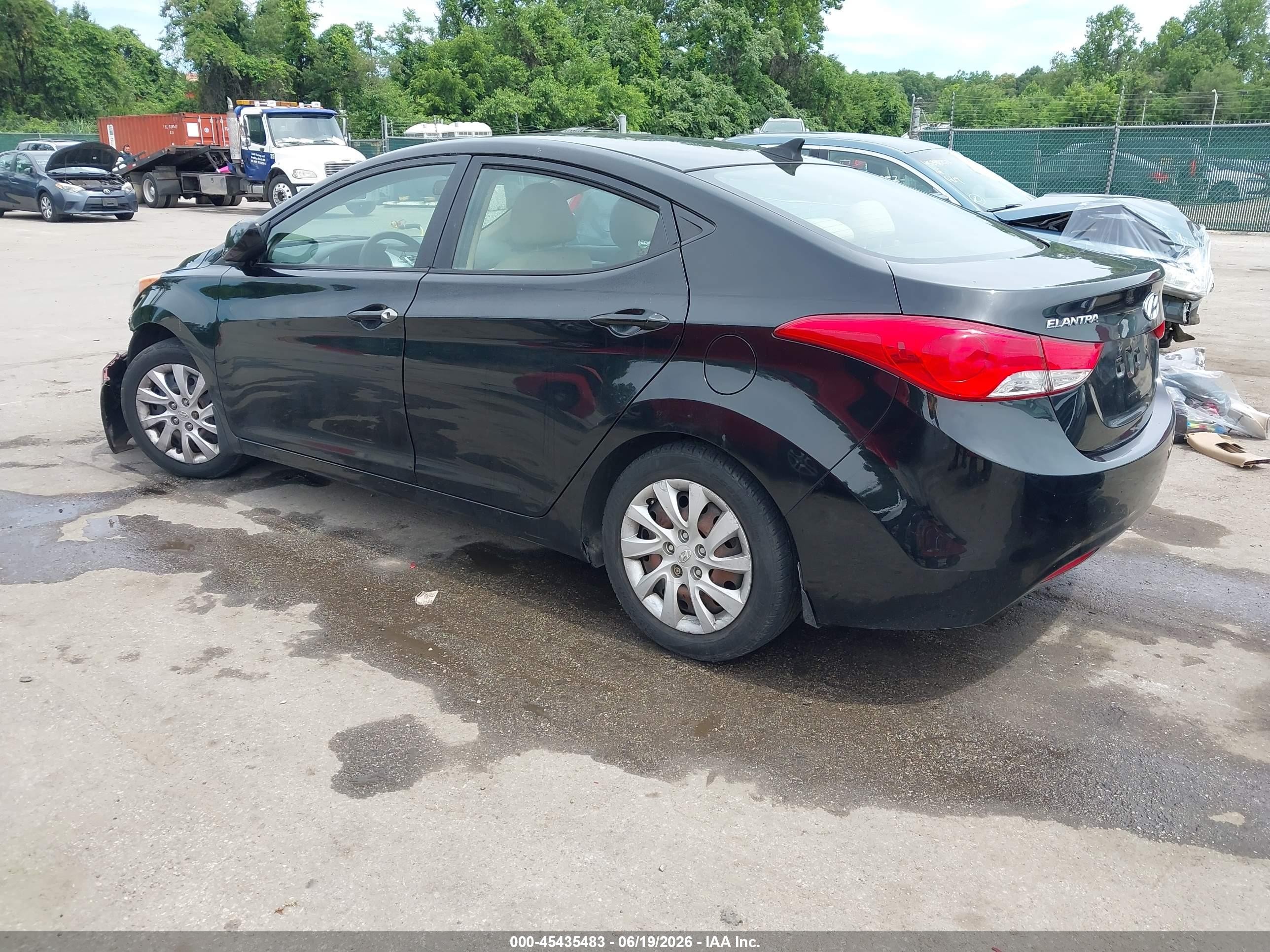 2013 Hyundai Elantra Gls Black vin: 5NPDH4AE0DH155961