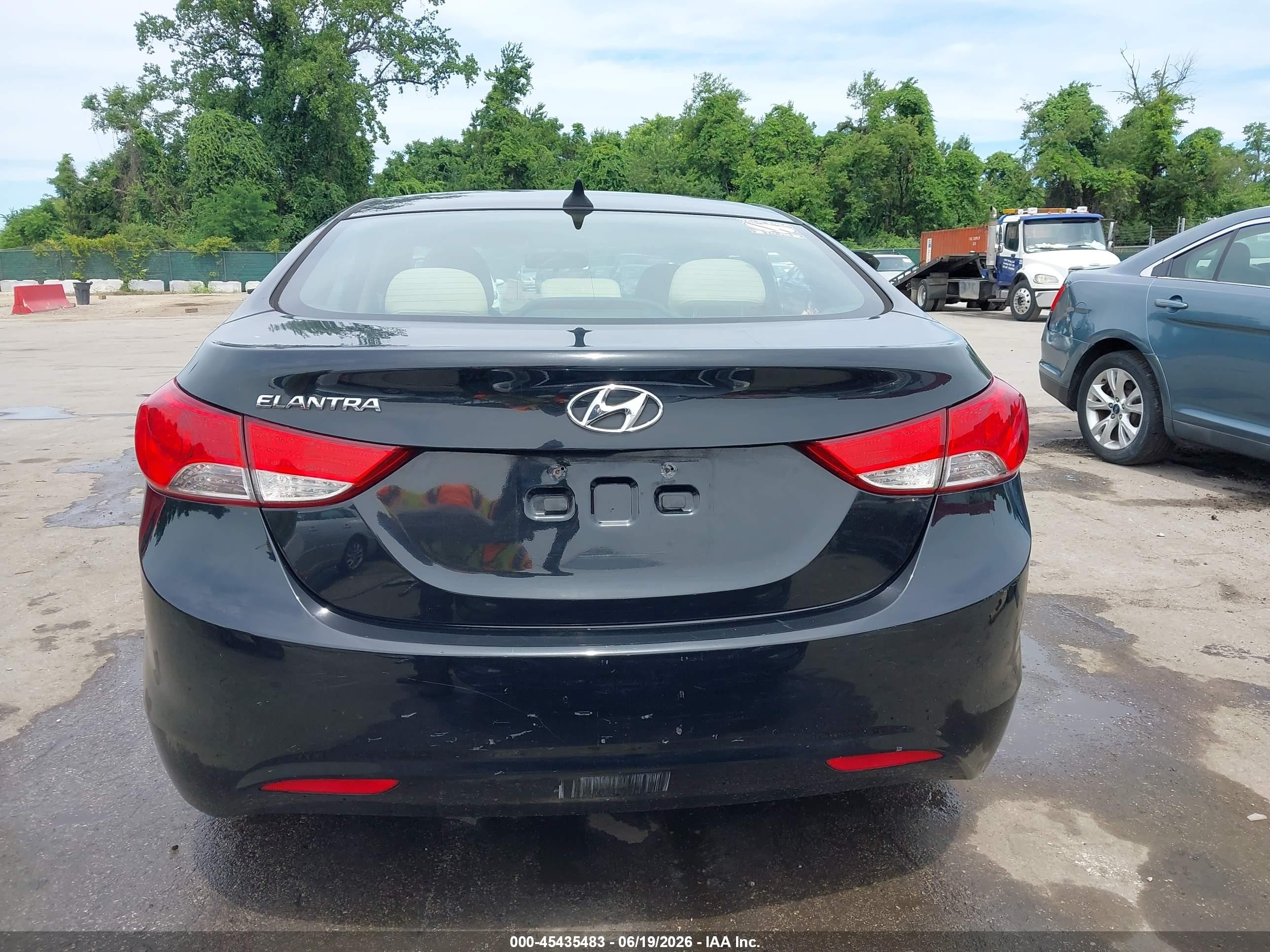 2013 Hyundai Elantra Gls Black vin: 5NPDH4AE0DH155961