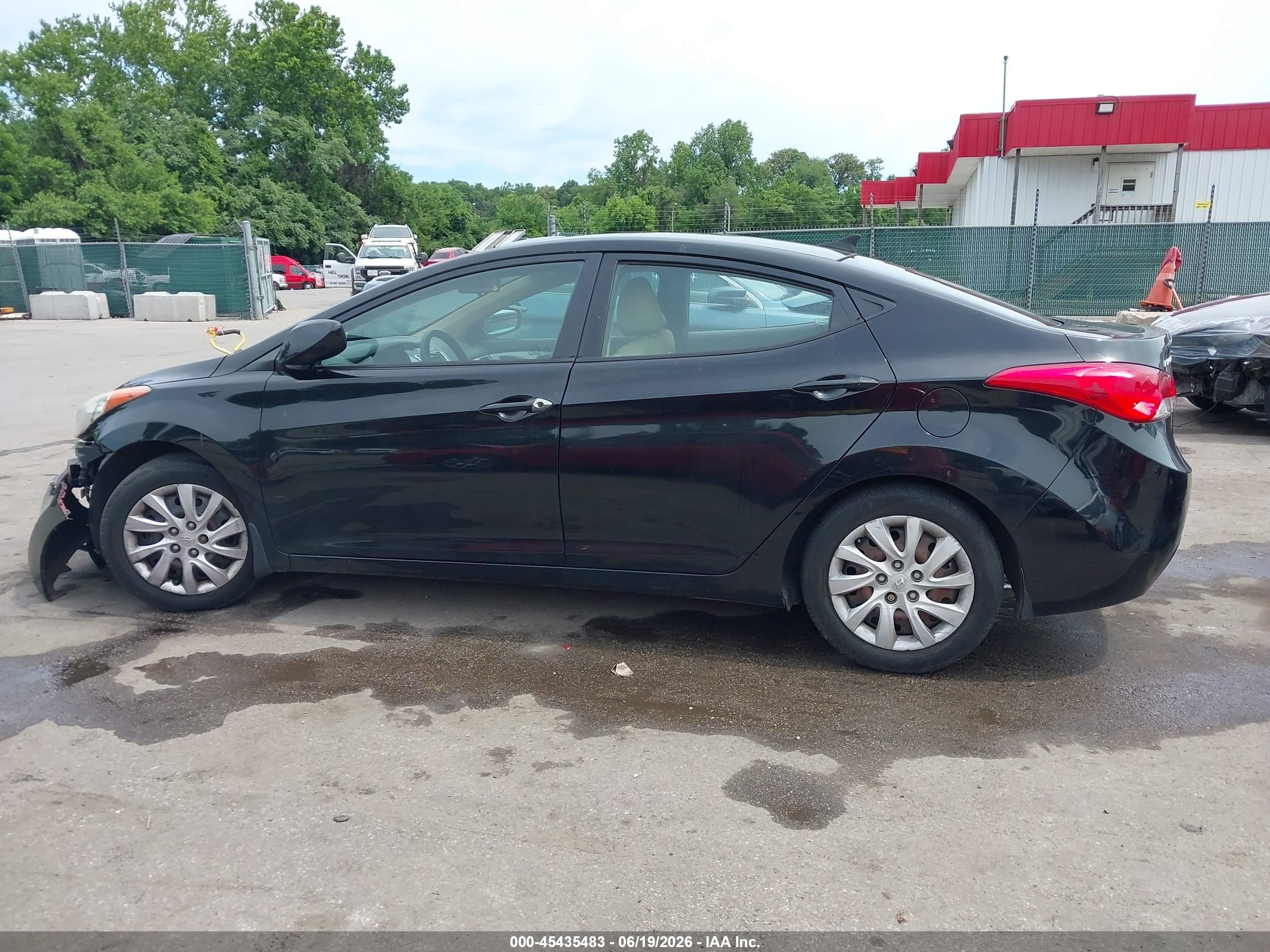 2013 Hyundai Elantra Gls Black vin: 5NPDH4AE0DH155961