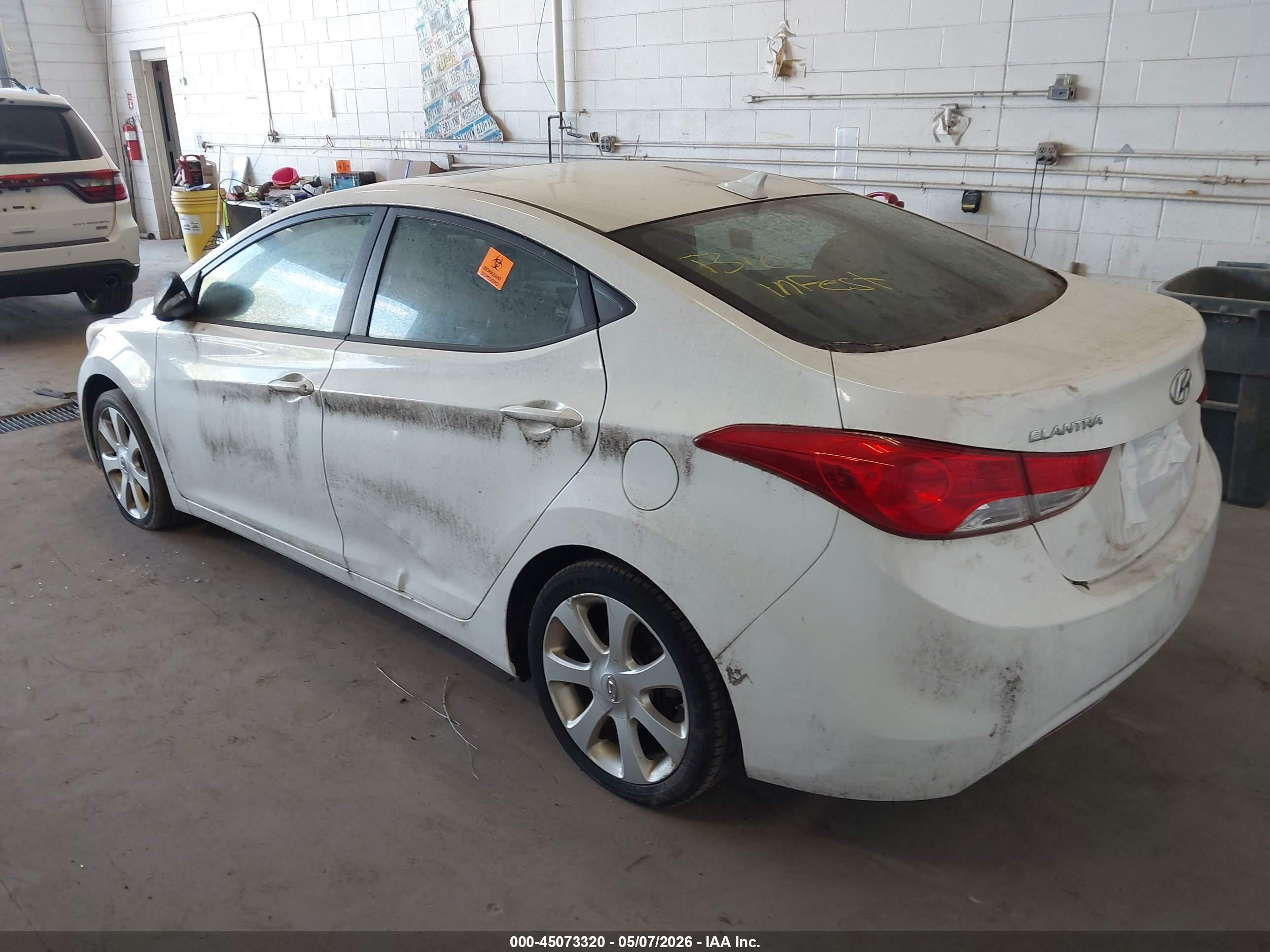 2013 Hyundai Elantra Limited White vin: 5NPDH4AE0DH167883
