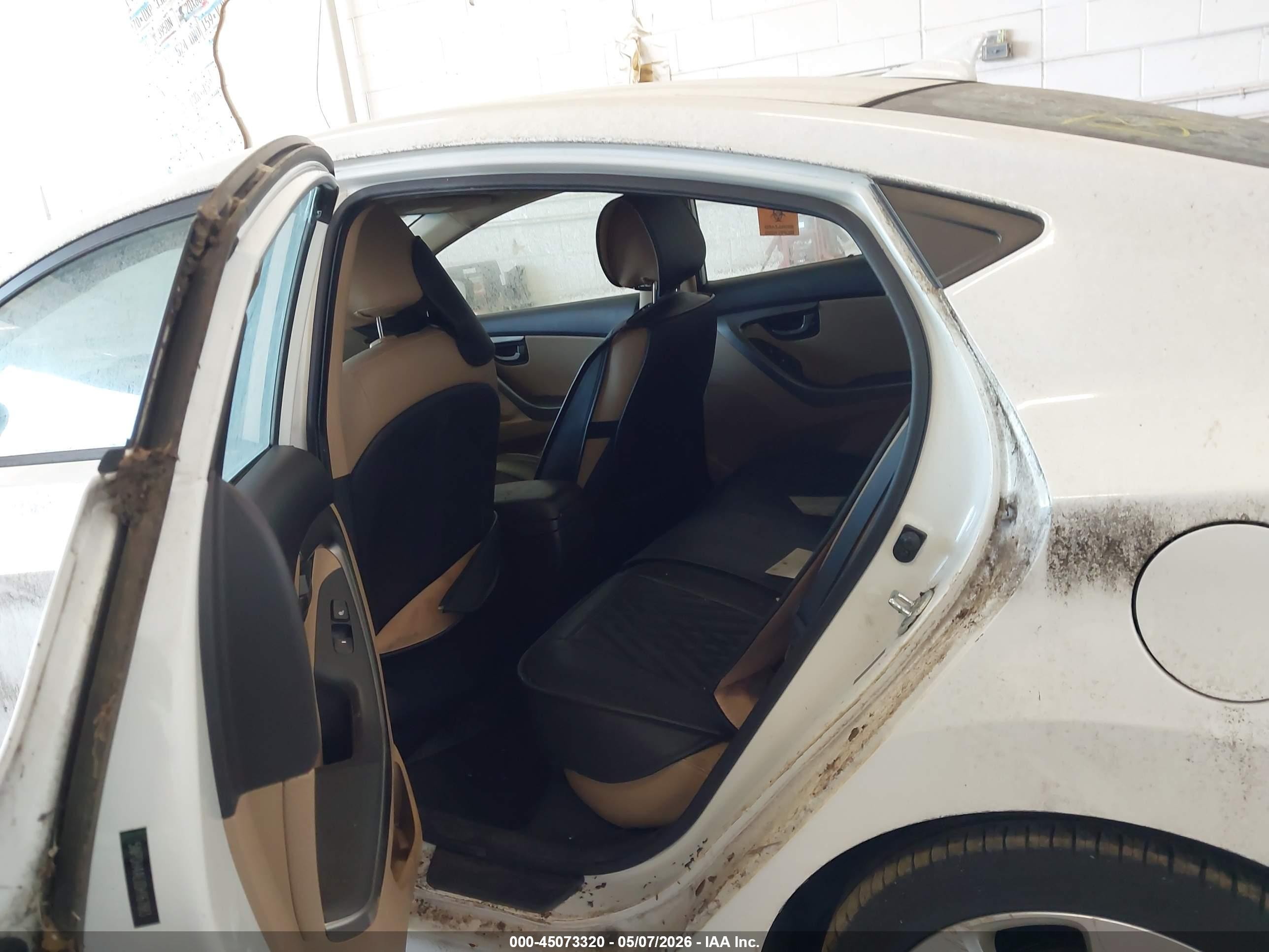 2013 Hyundai Elantra Limited White vin: 5NPDH4AE0DH167883