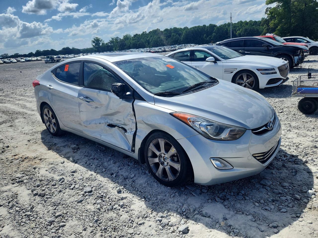 2013 Hyundai Elantra Limited Серебряный vin: 5NPDH4AE0DH169861